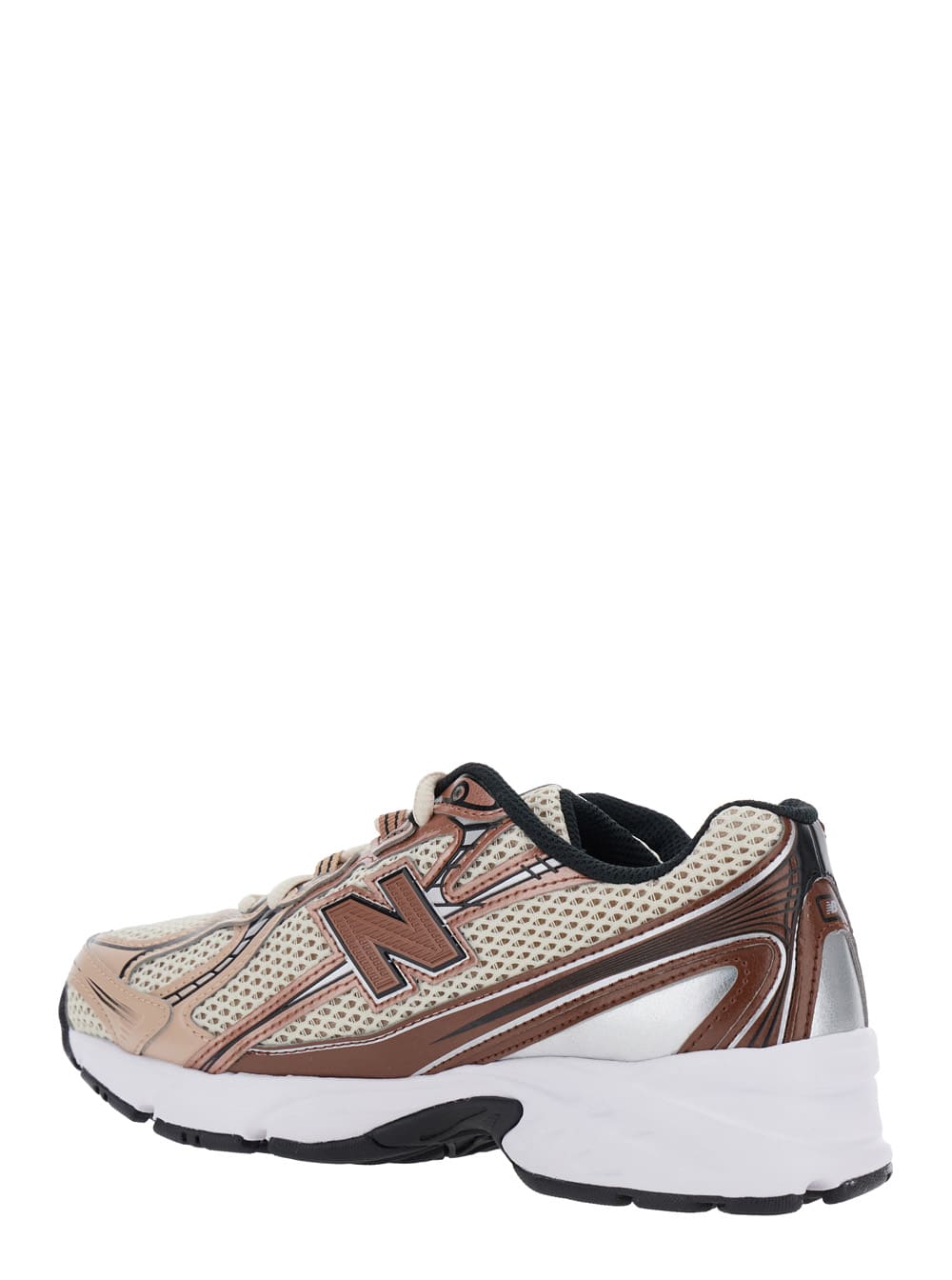 New Balance Mesh Panel Rubber Sole Sneakers In Brown