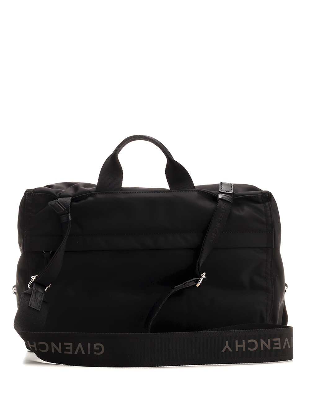 Shop Givenchy Medium Pandora Bag In Nylon In Black