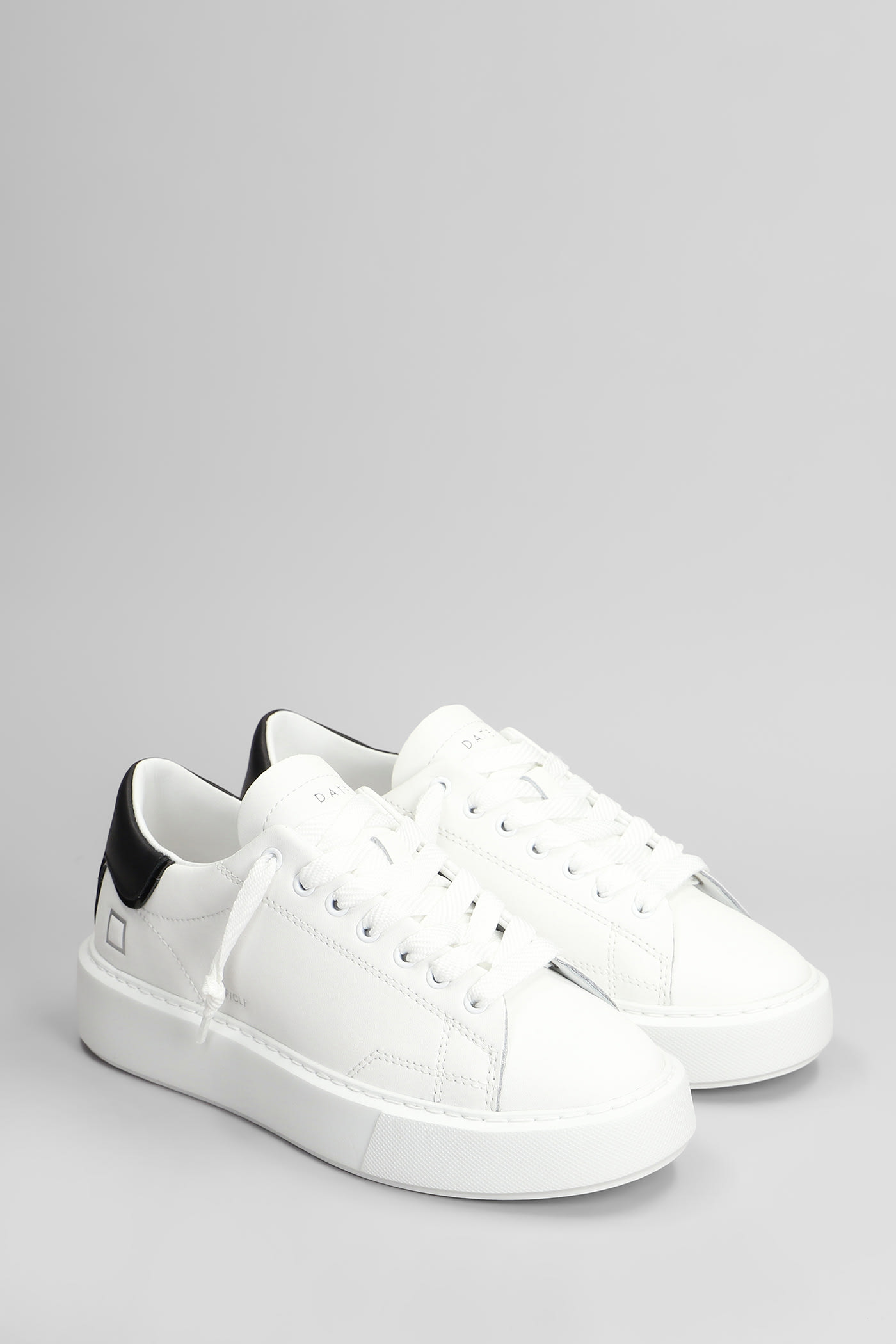 Date D.a.t.e. Sfera Calf Shoes In Wb White Black