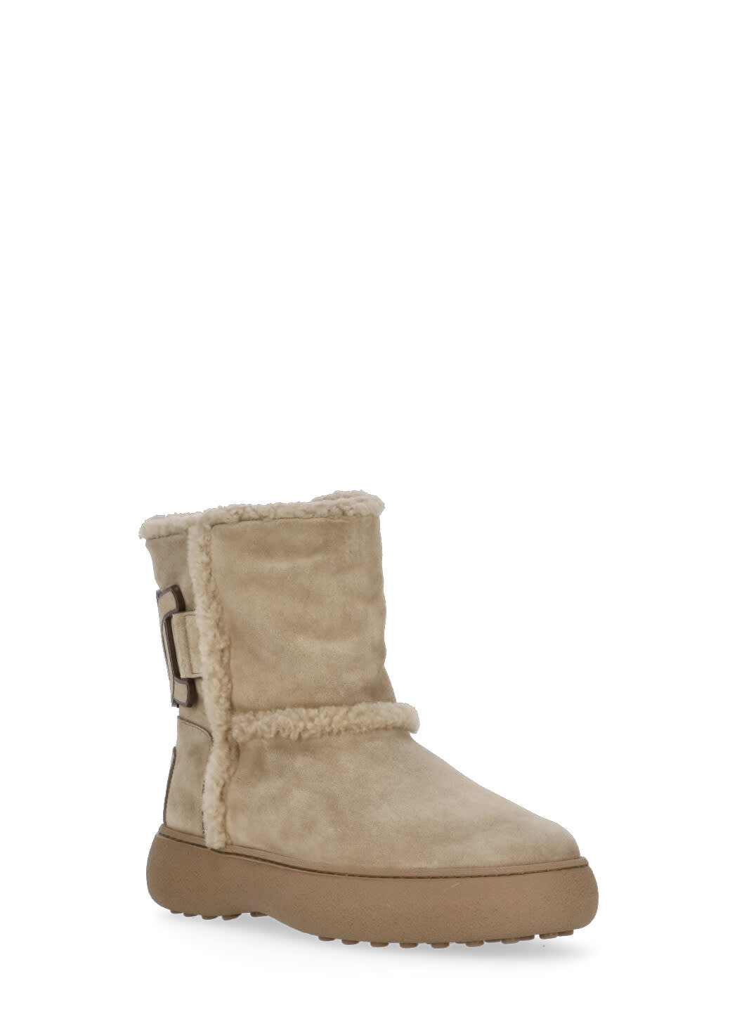 Tod's Winter Gommini Boots In Beige
