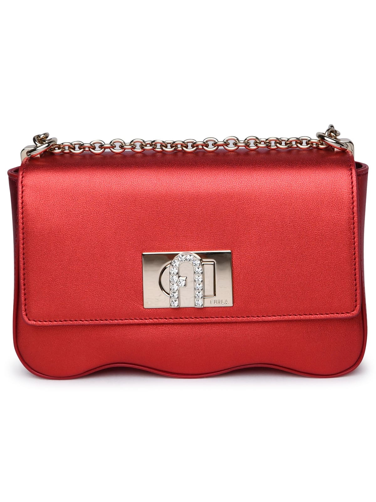 Shop Furla Red Leather Bag
