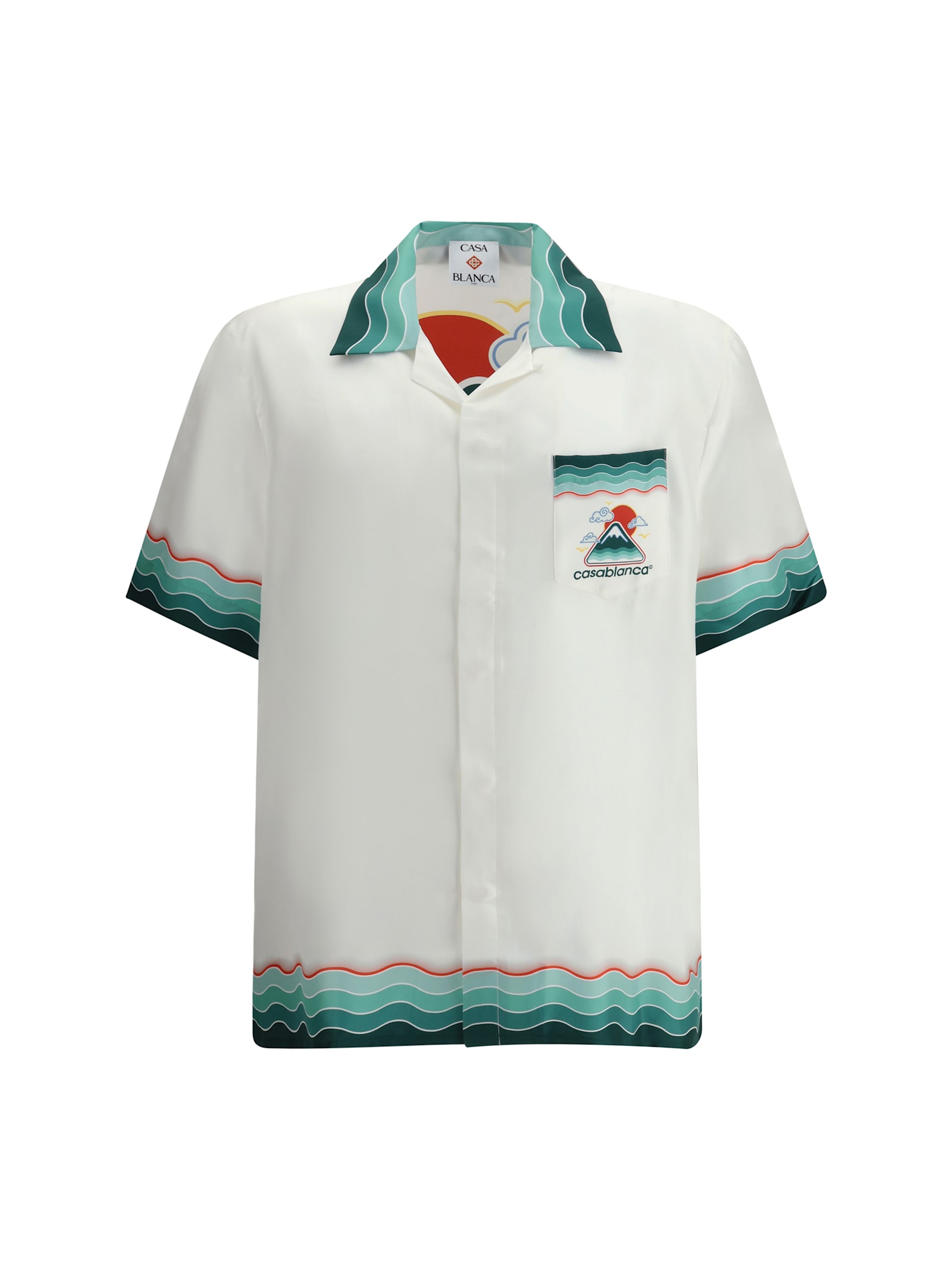 Casablanca Casa Way World Series Silk Shirt In White