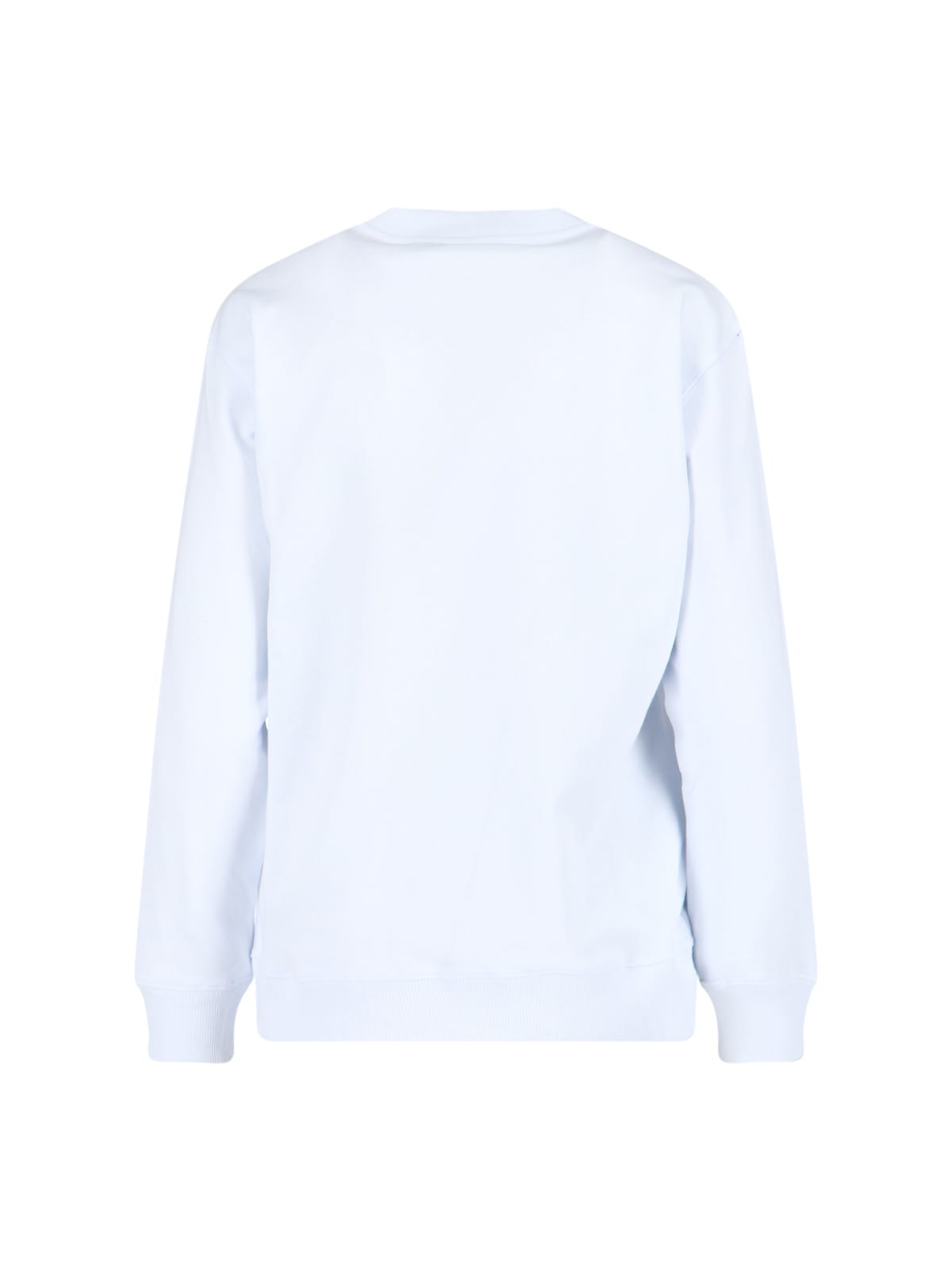 Shop Msgm Logo Crewneck Sweatshirt In White
