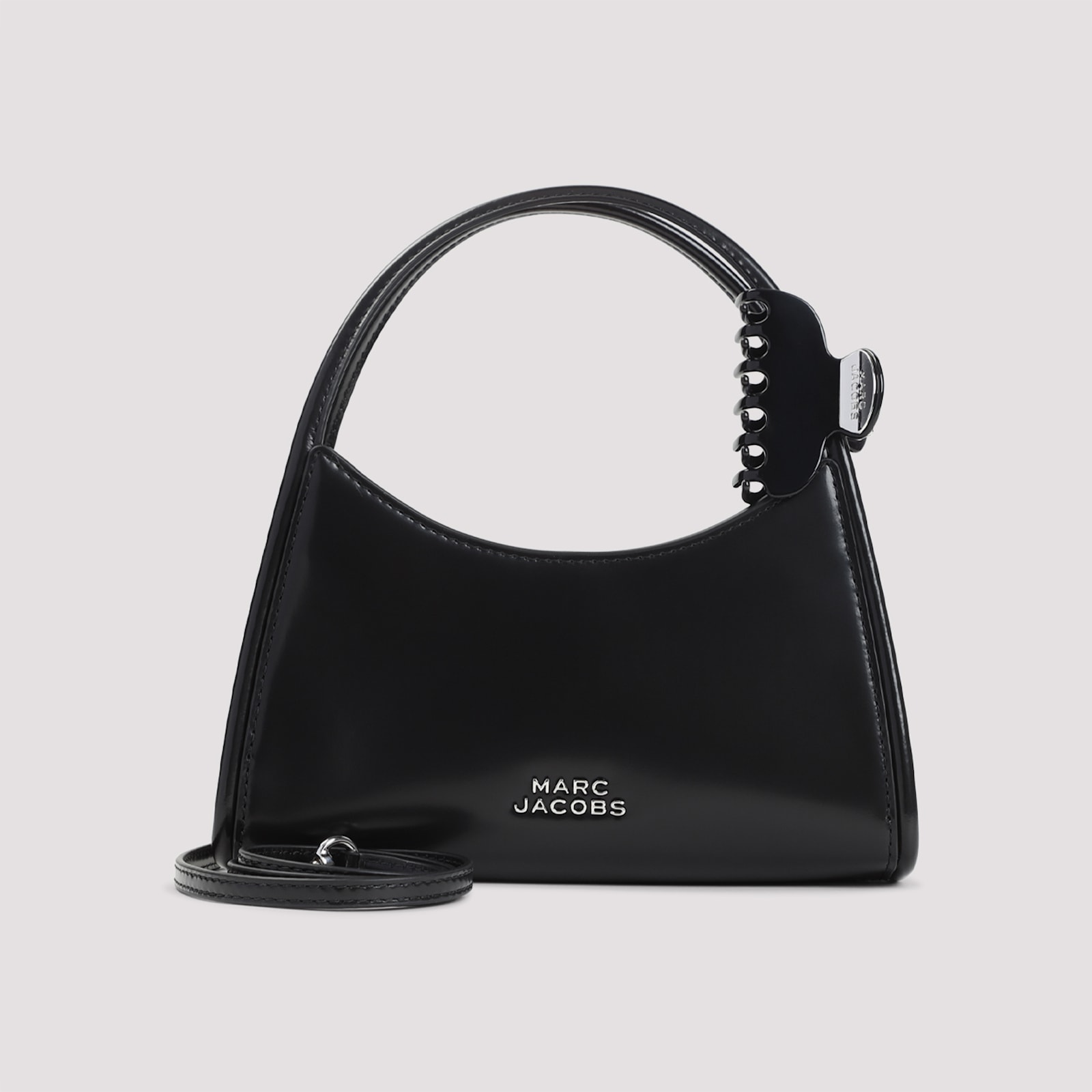 Marc Jacobs Glam Claw Clip Leather Crossbody Bag In Black