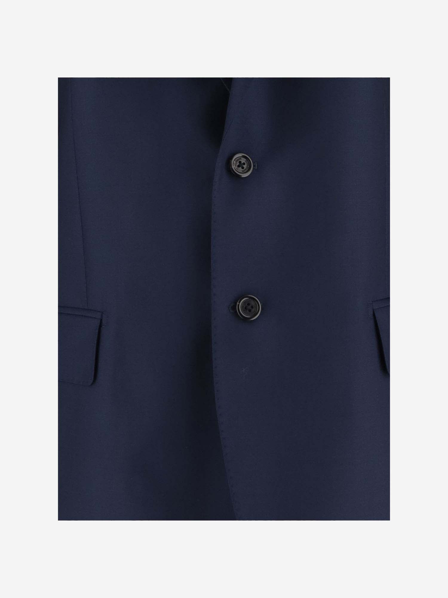 Shop Armarium Single-breasted Wool Jacket In Blue