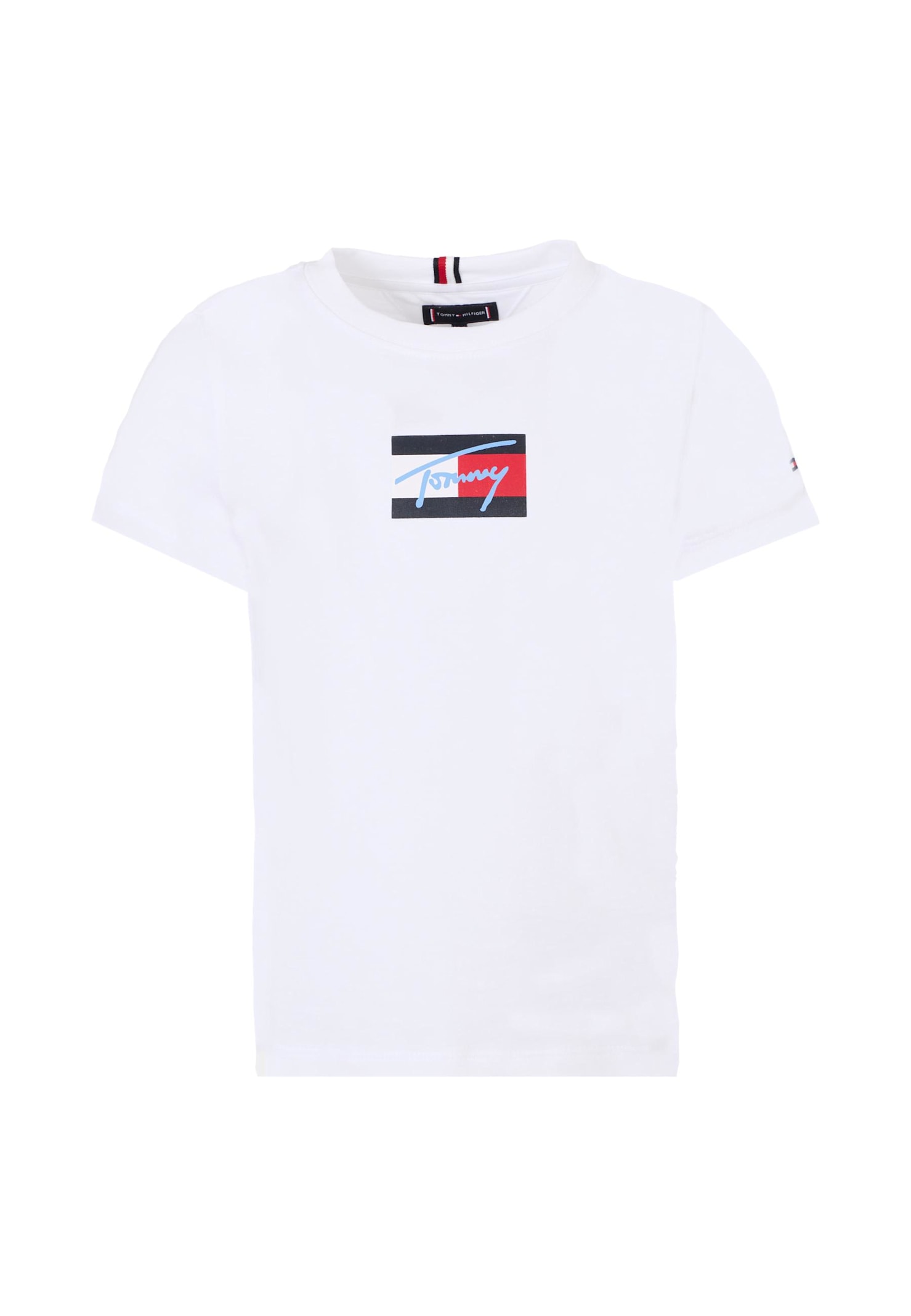 Tommy Hilfiger White T-shirt For Kids With Logo In White