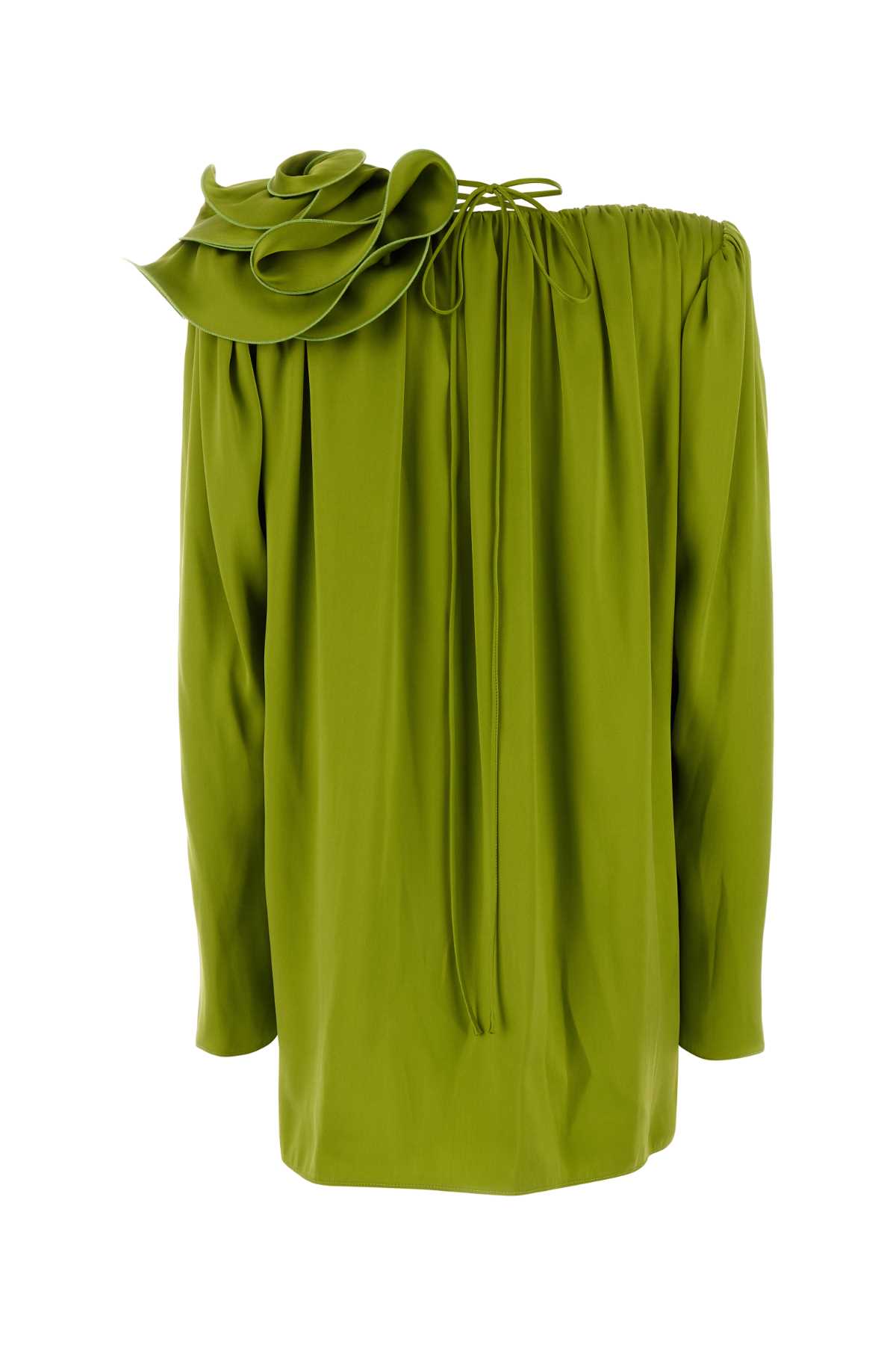 Shop Magda Butrym Green Silk Blouse