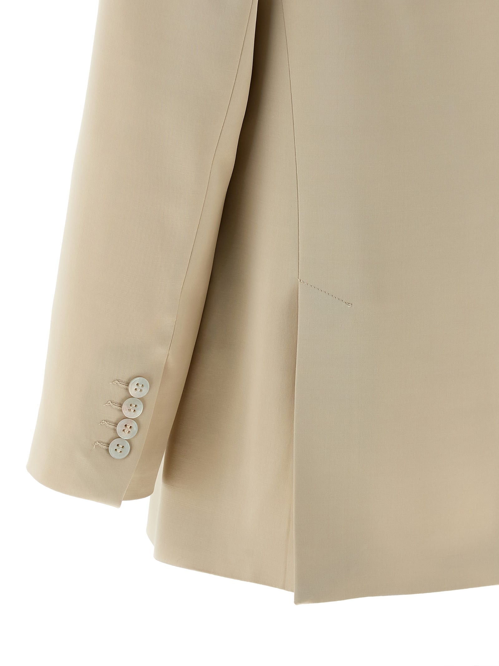 Peserico Satin Blazer Blazers Beige In Neutral