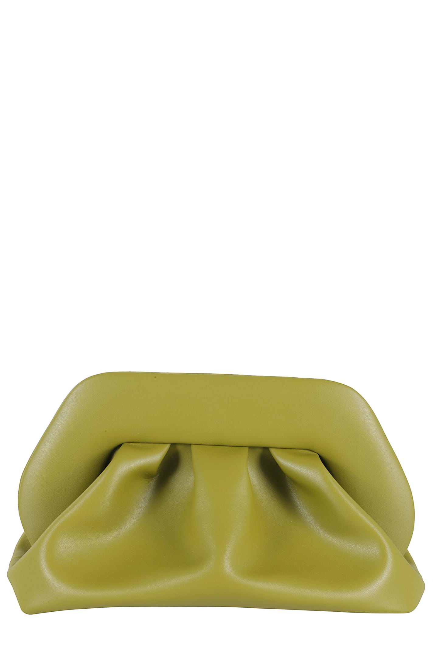 Themoirè Tia Gathered Clutch Bag In Green