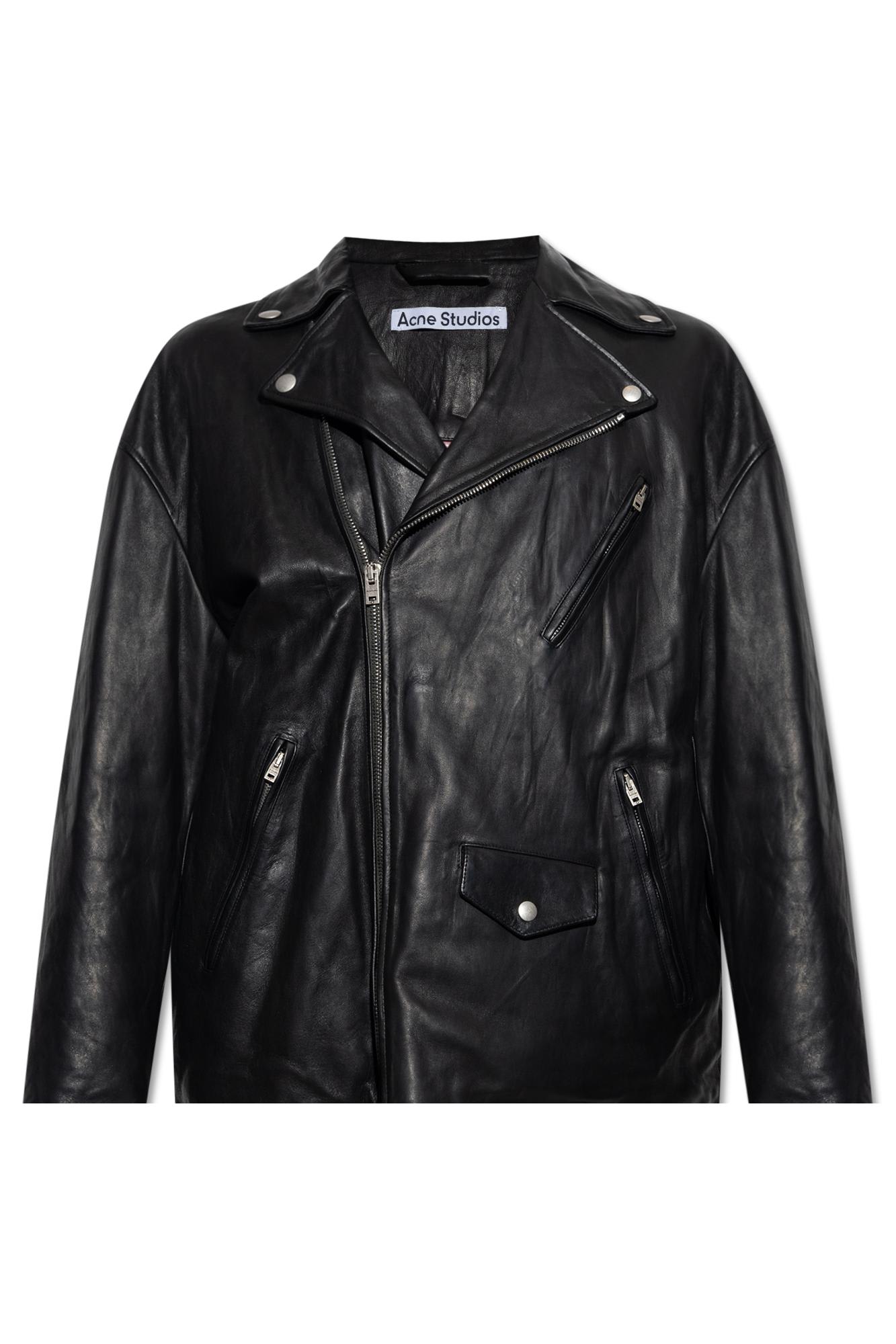 ACNE STUDIOS LEATHER JACKET IN BLACK LEATHER