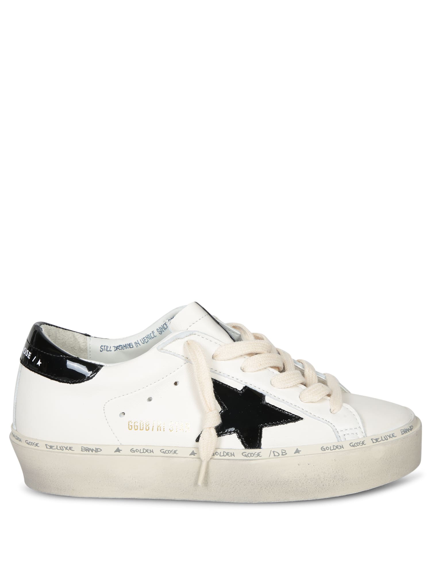 Golden Goose Hi Star Leather Low-top Sneakers In White