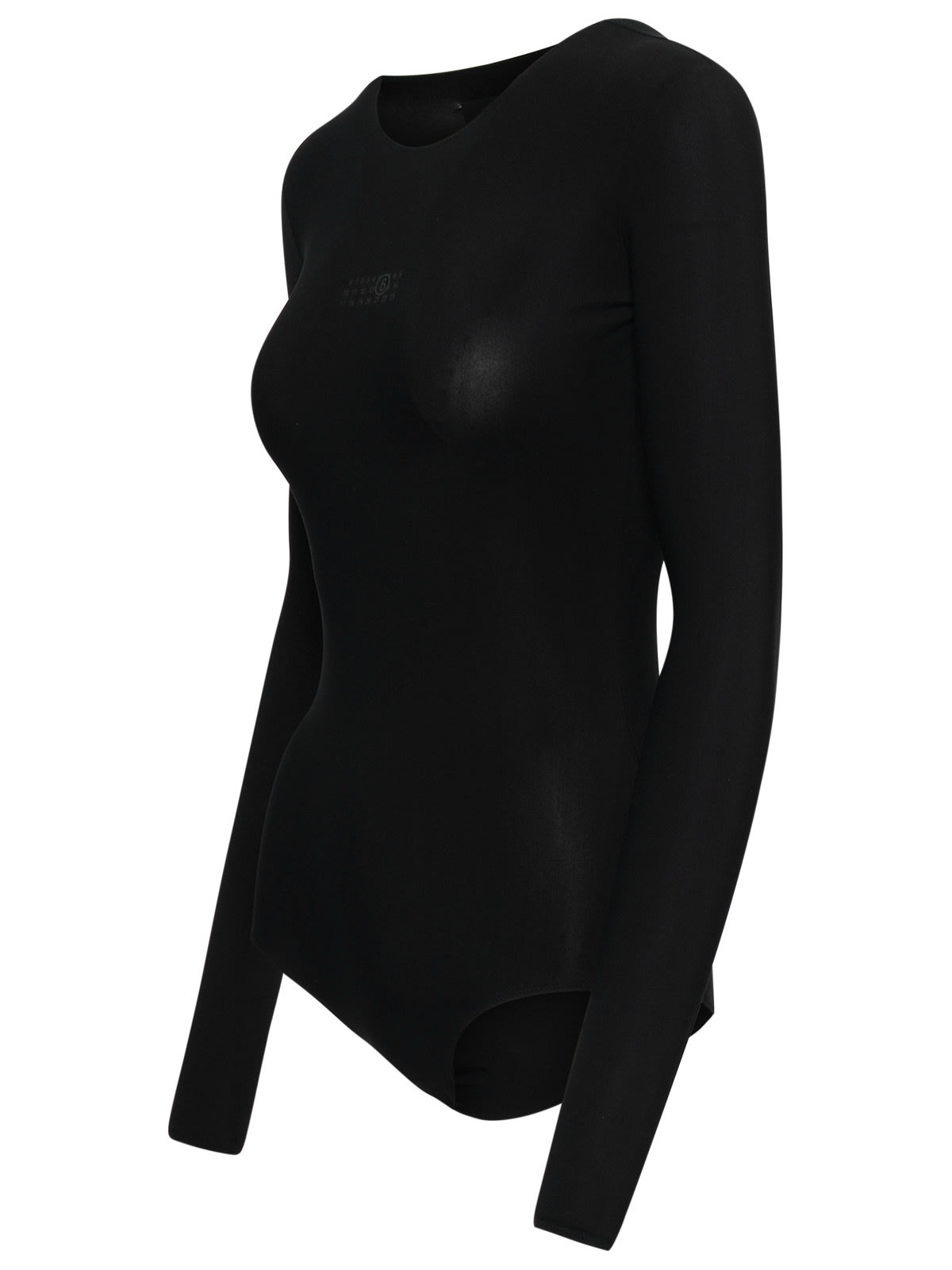 Shop Mm6 Maison Margiela Black Polyamide Bodysuit In Non Definito