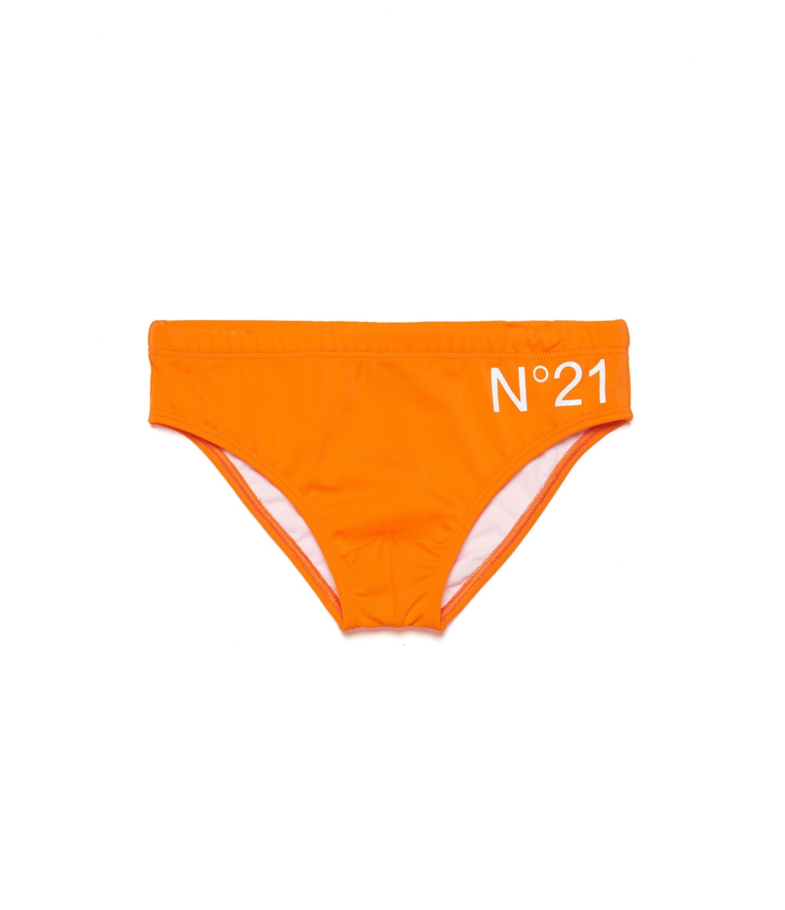 N°21 Kids' Swimsuit With Print In Orange