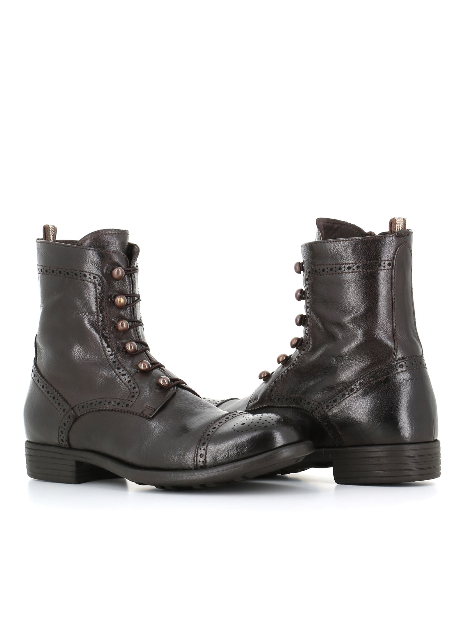 Officine Creative Lace-up Boot Calixte/023 In Ebony