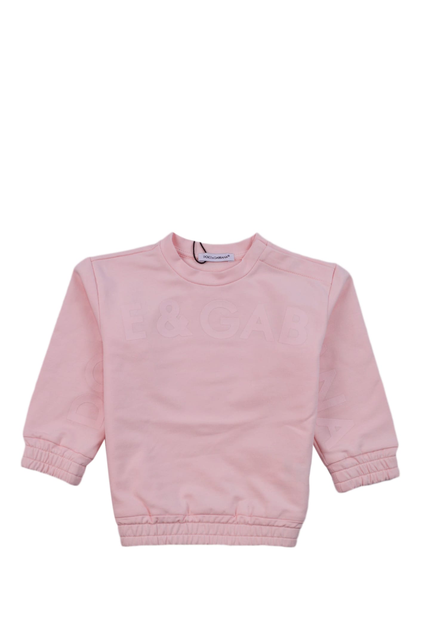 Dolce & Gabbana Babies' Cotton Sweatshirt In Rose