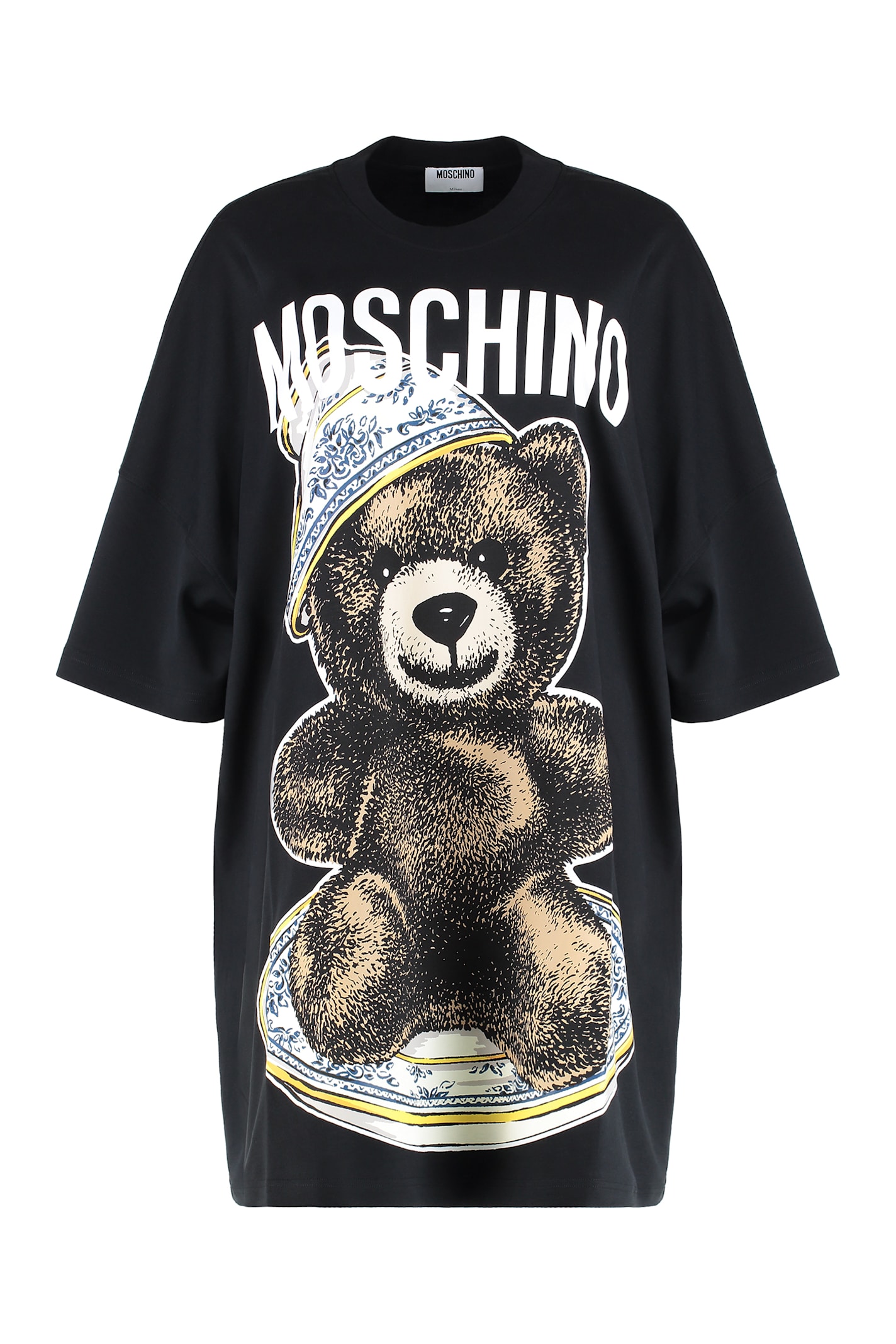 Moschino Teddy Bear-print T-shirt Mini Dress In Black