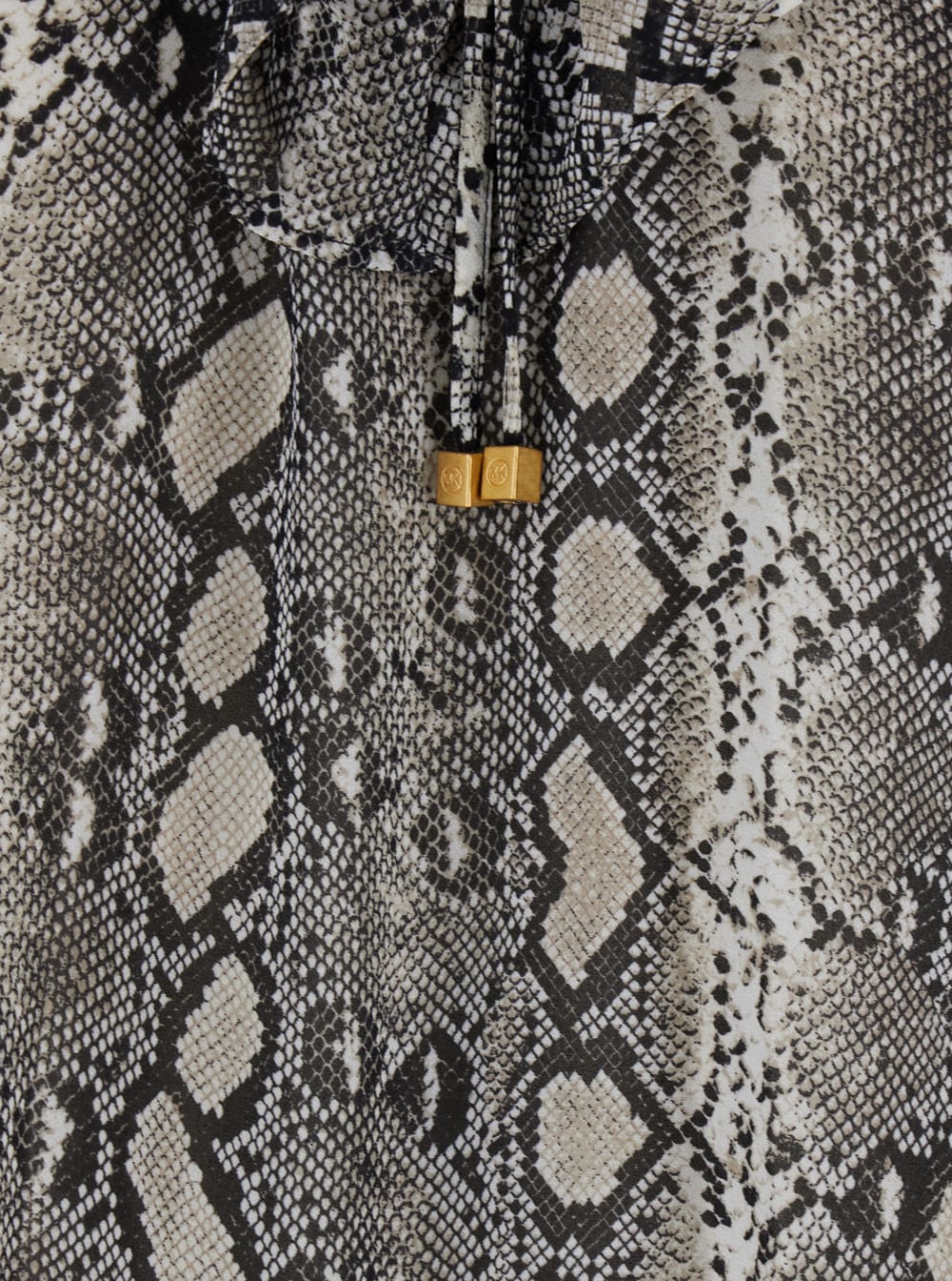 Michael Michael Kors Grey Crewneck Mini Dress In Black