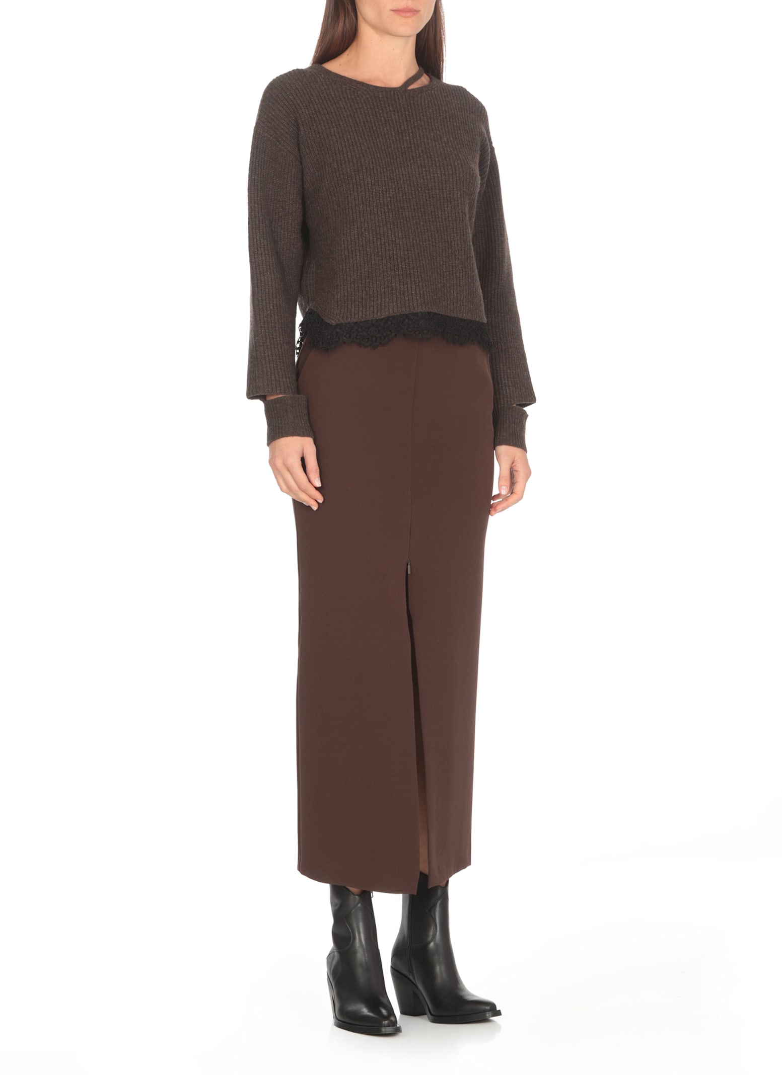 Shop Pinko Damigiana Sweater In Brown