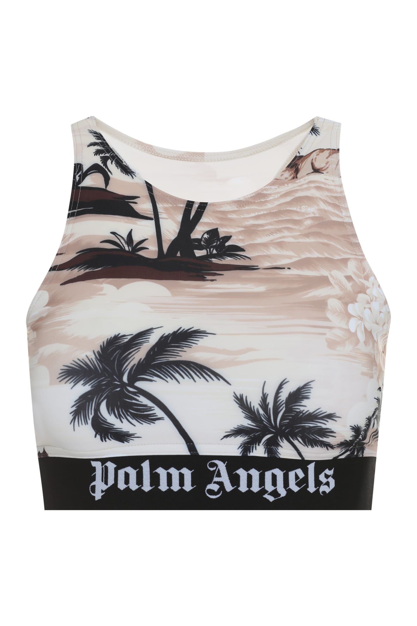 Palm Angels Crop-top With Logo