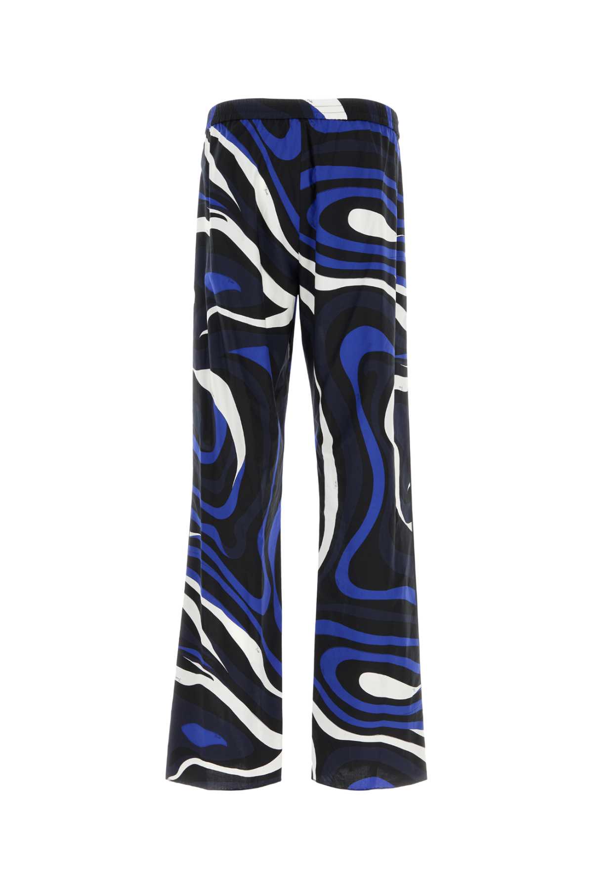 Shop Pucci Printed Cotton Pant In Navy