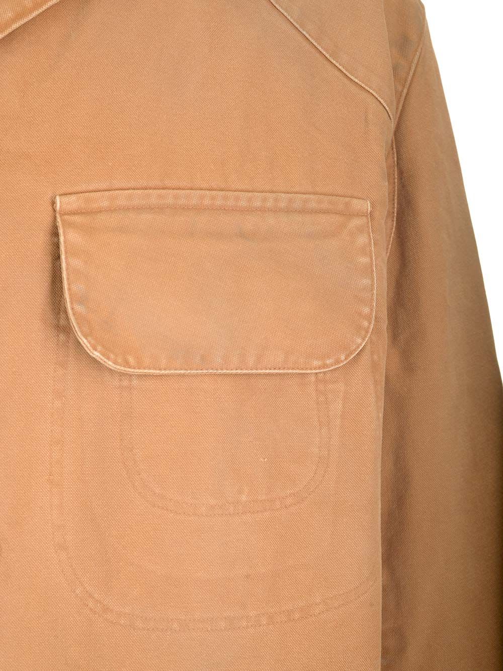 Shop Maison Margiela Sportsjacket Beige