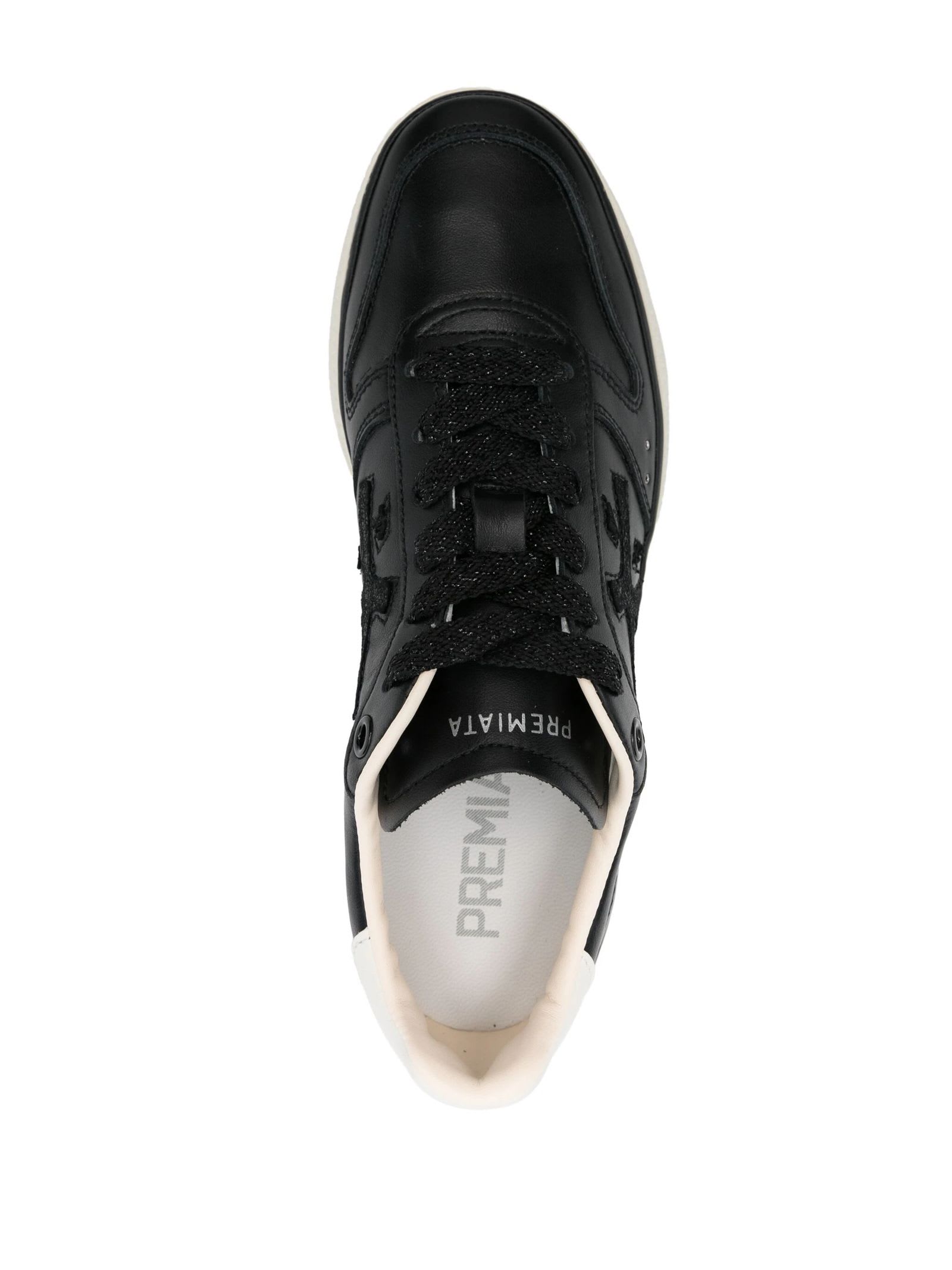 Shop Premiata Black Micol Sneakers