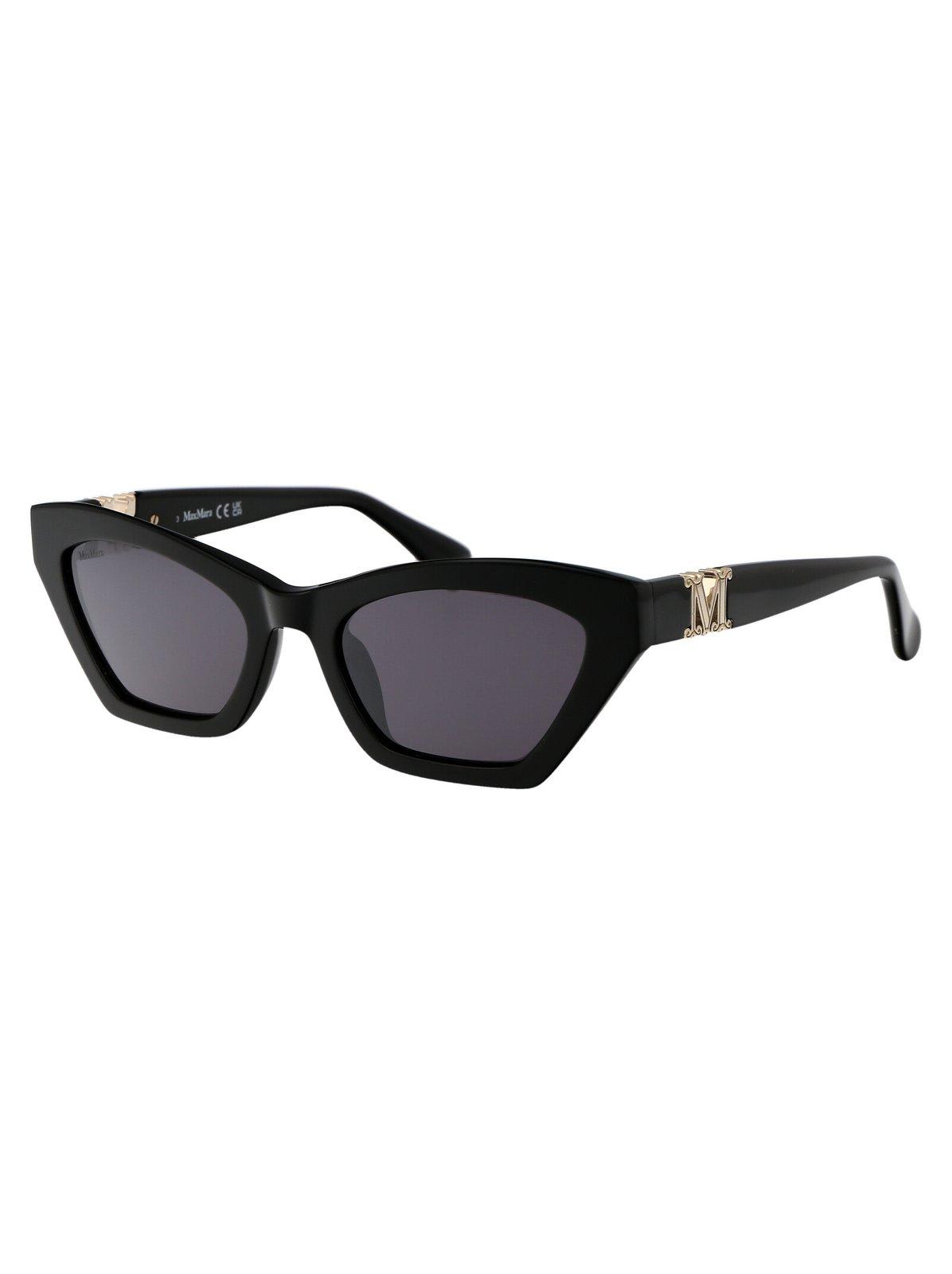 Shop Max Mara Cat-eye Sunglasses In 01a