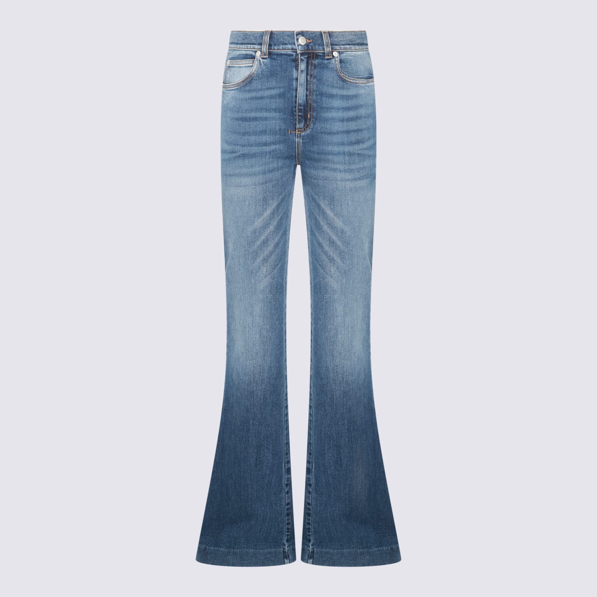 Shop Alexander Mcqueen Blue Cotton Denim Jeans