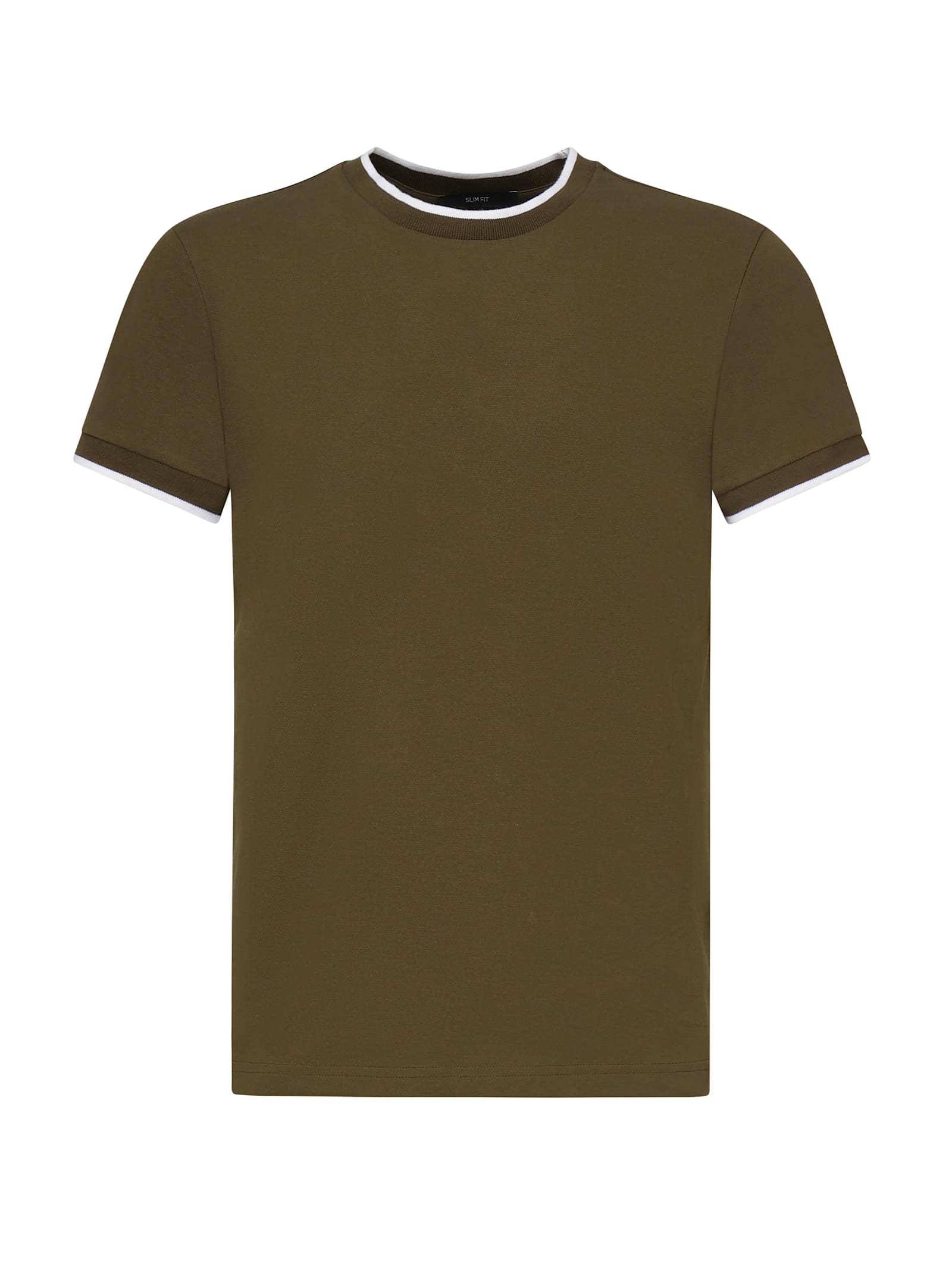 Pique T-shirt With Contrasting Stripe