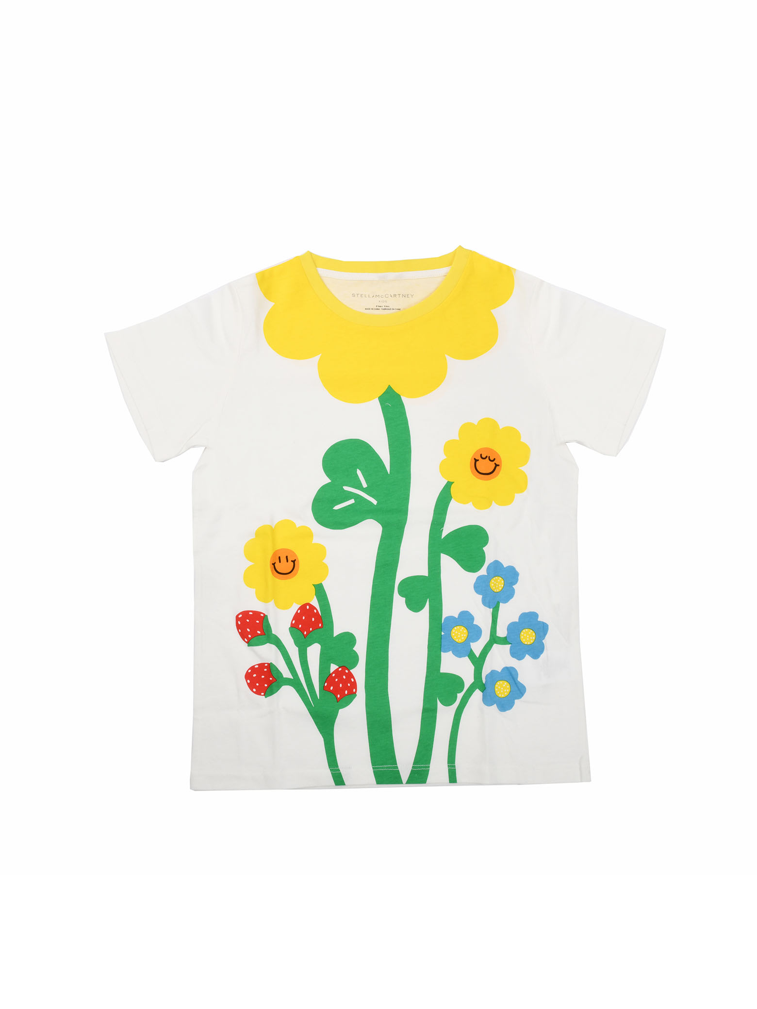 Stella McCartney Kids Short Sleeve Tshirt With Flower Print
