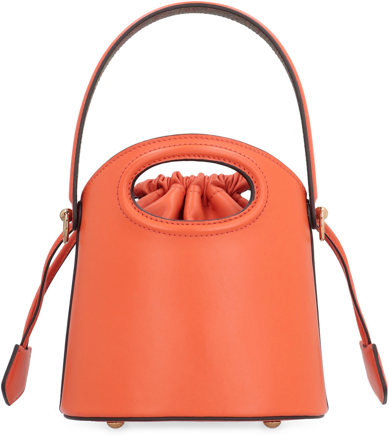 Shop Etro Saturno Mini Bucket Bag In Orange