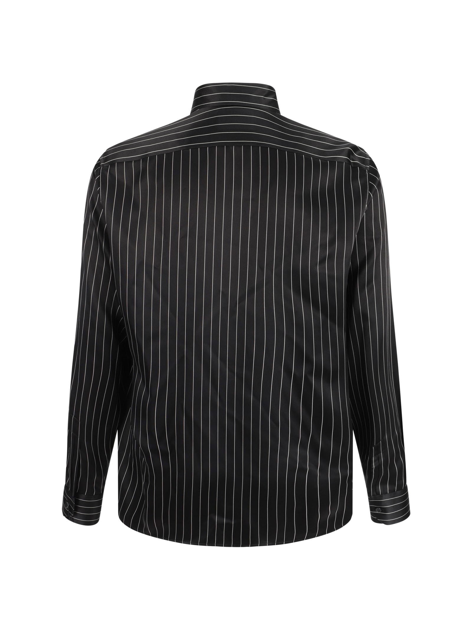 Shop Saint Laurent Shirt In Noir Craie