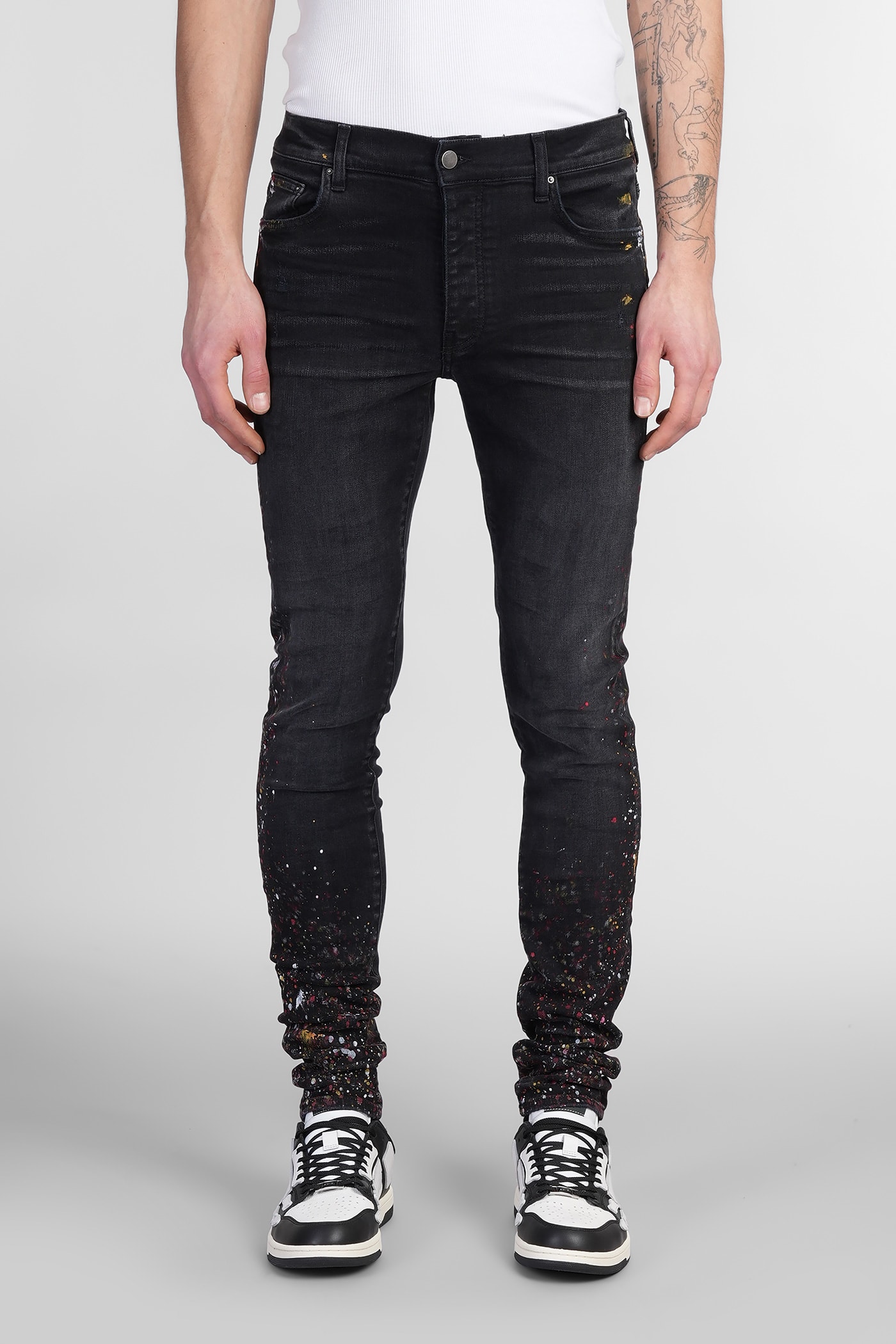 Amiri Painter Skinny Jeans In Black