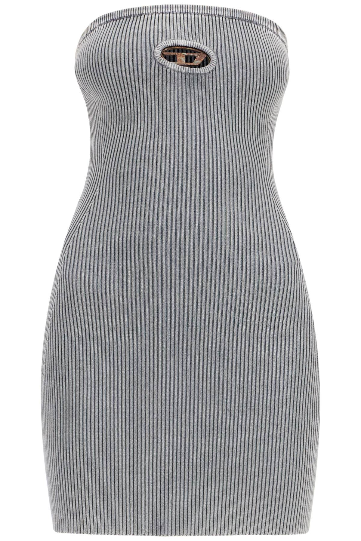 Shop Diesel Strapless Mini Dress With In Ice (grey)