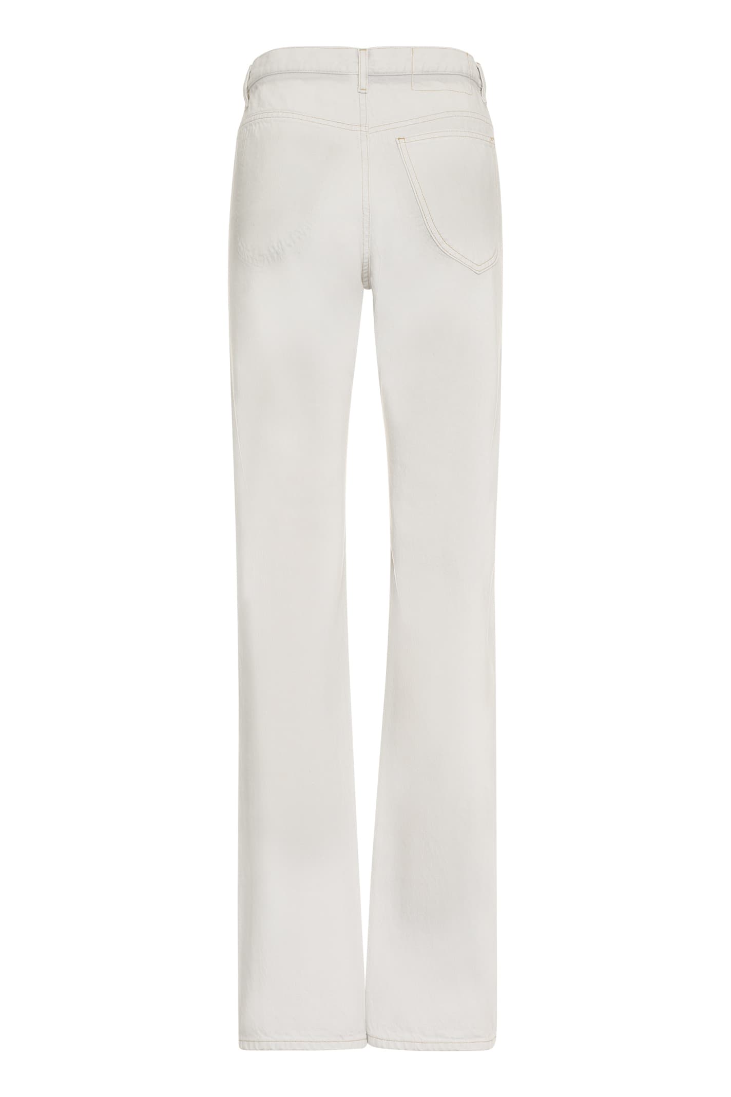 Shop Maison Margiela Memory Of Straight Leg Jeans In Panna