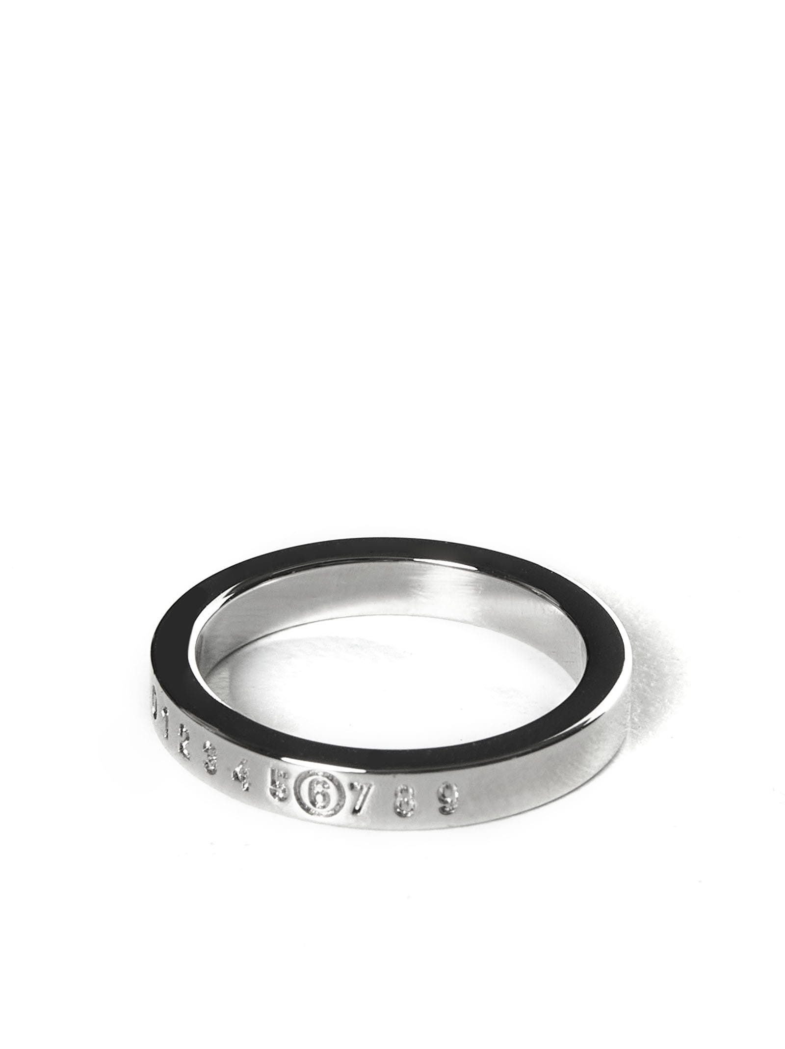 Mm6 Maison Margiela Ring In Palladio Polished