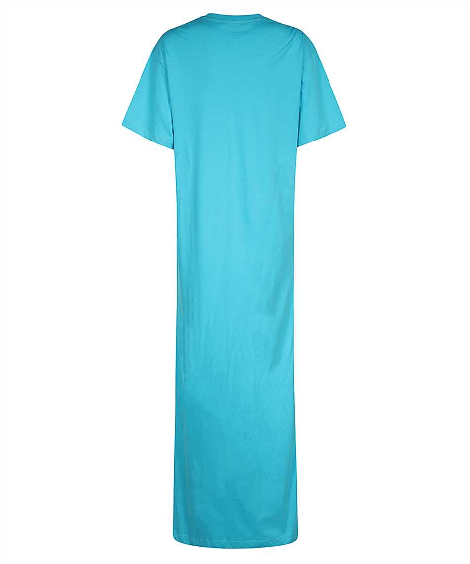 Msgm Woman Maxi Dress Azure Size M Cotton In Blue