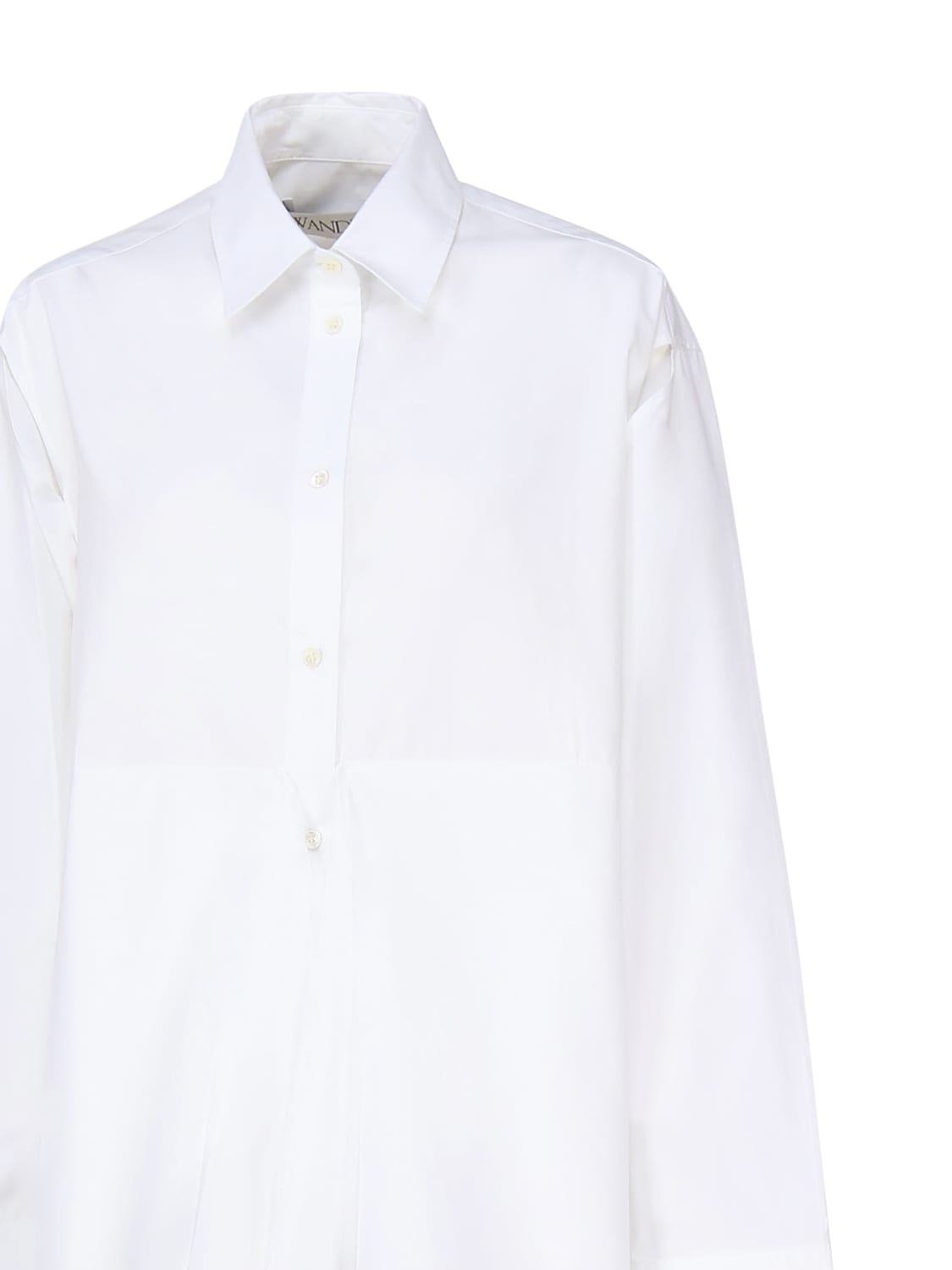 Shop Jw Anderson Draped Shirt With Peplum In White