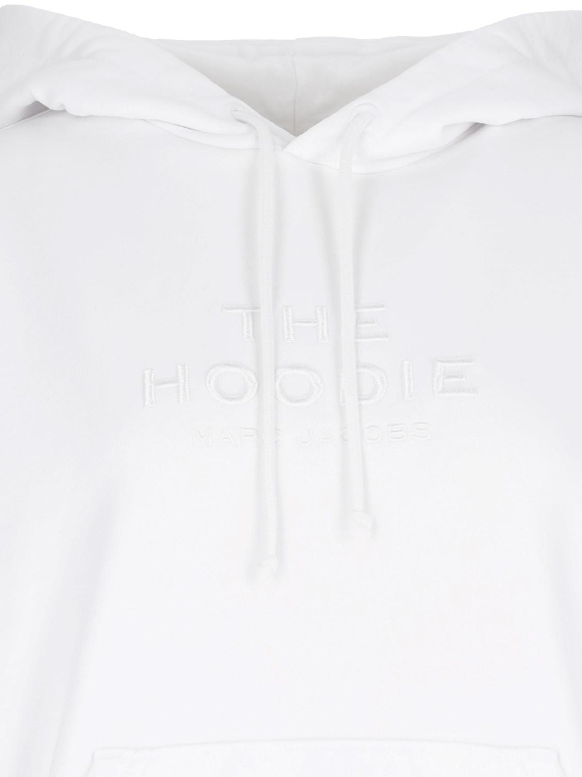 Shop Marc Jacobs The Hoodie Sweatshirt In White