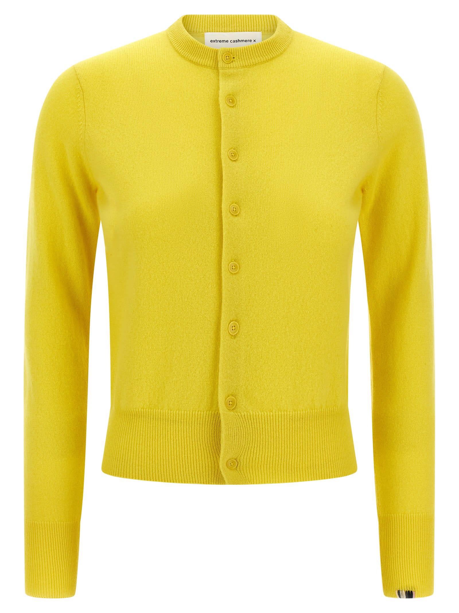 Extreme Cashmere N.300 Little 2 Cardigan In Yellow