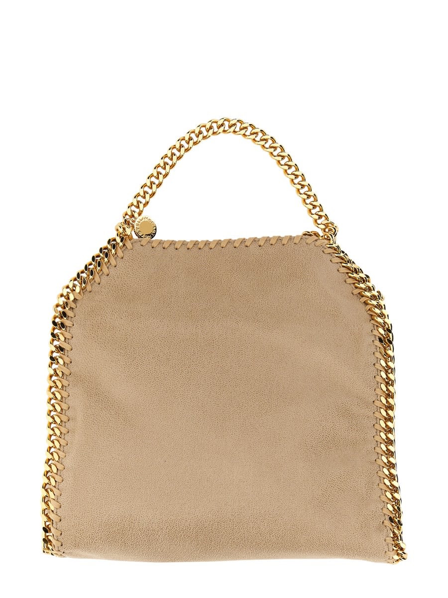 Shop Stella Mccartney Falabella Mini Tote Bag In Beige