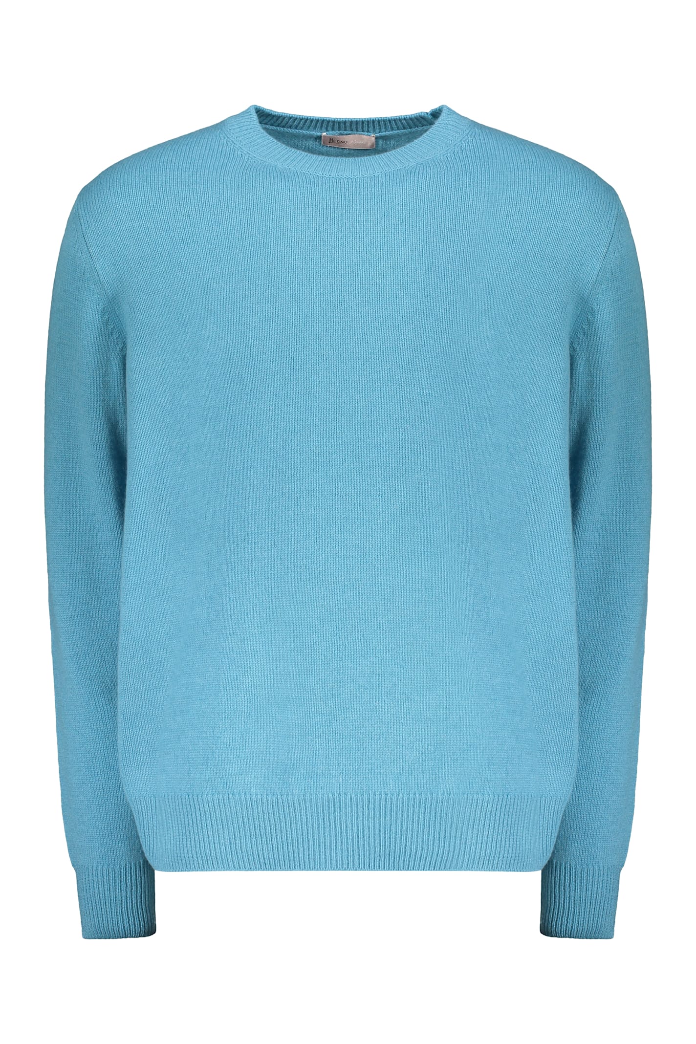 Herno Crew Neck Sweater In Blue