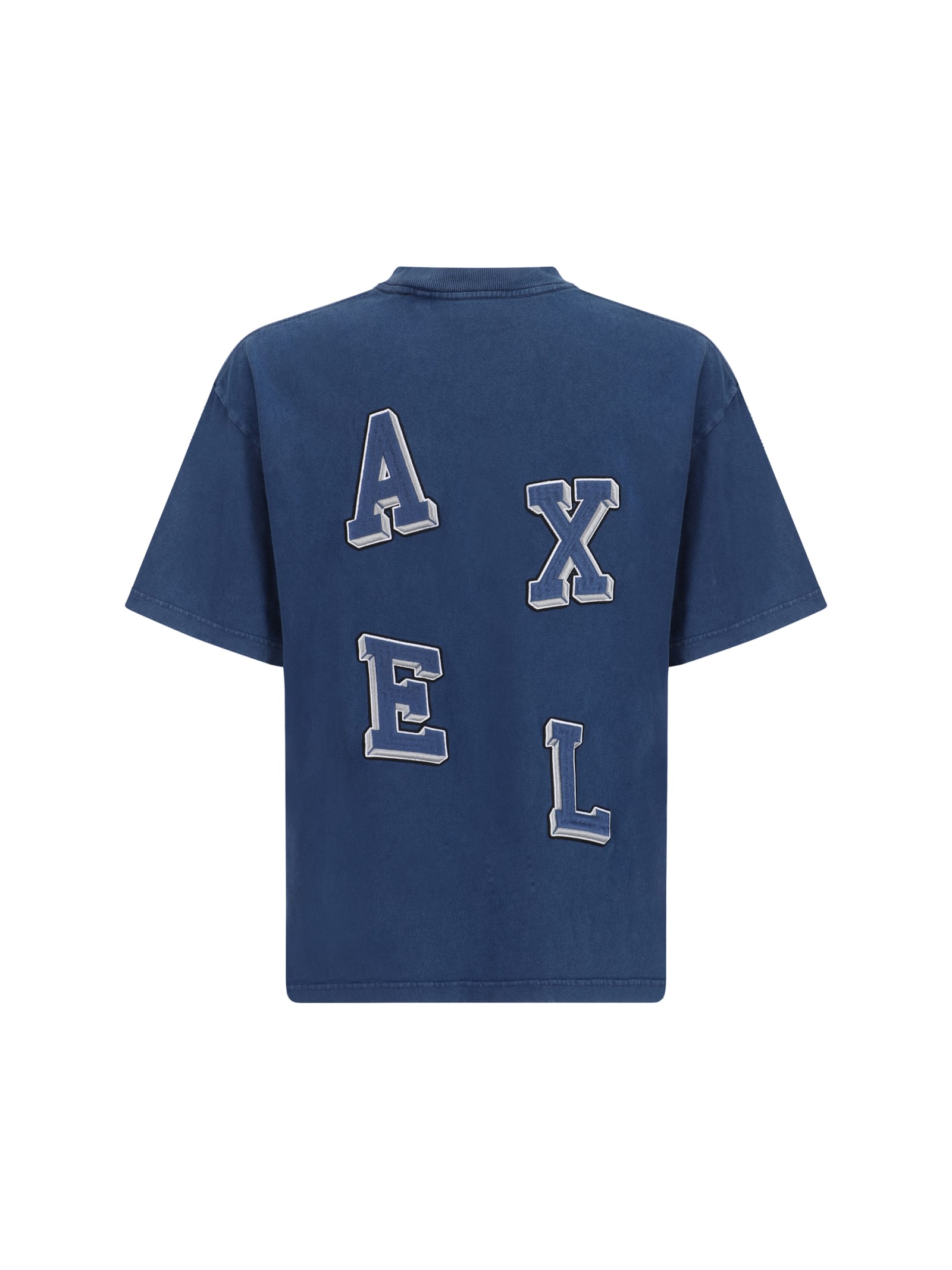 Shop Axel Arigato Typo T-shirt In Navy