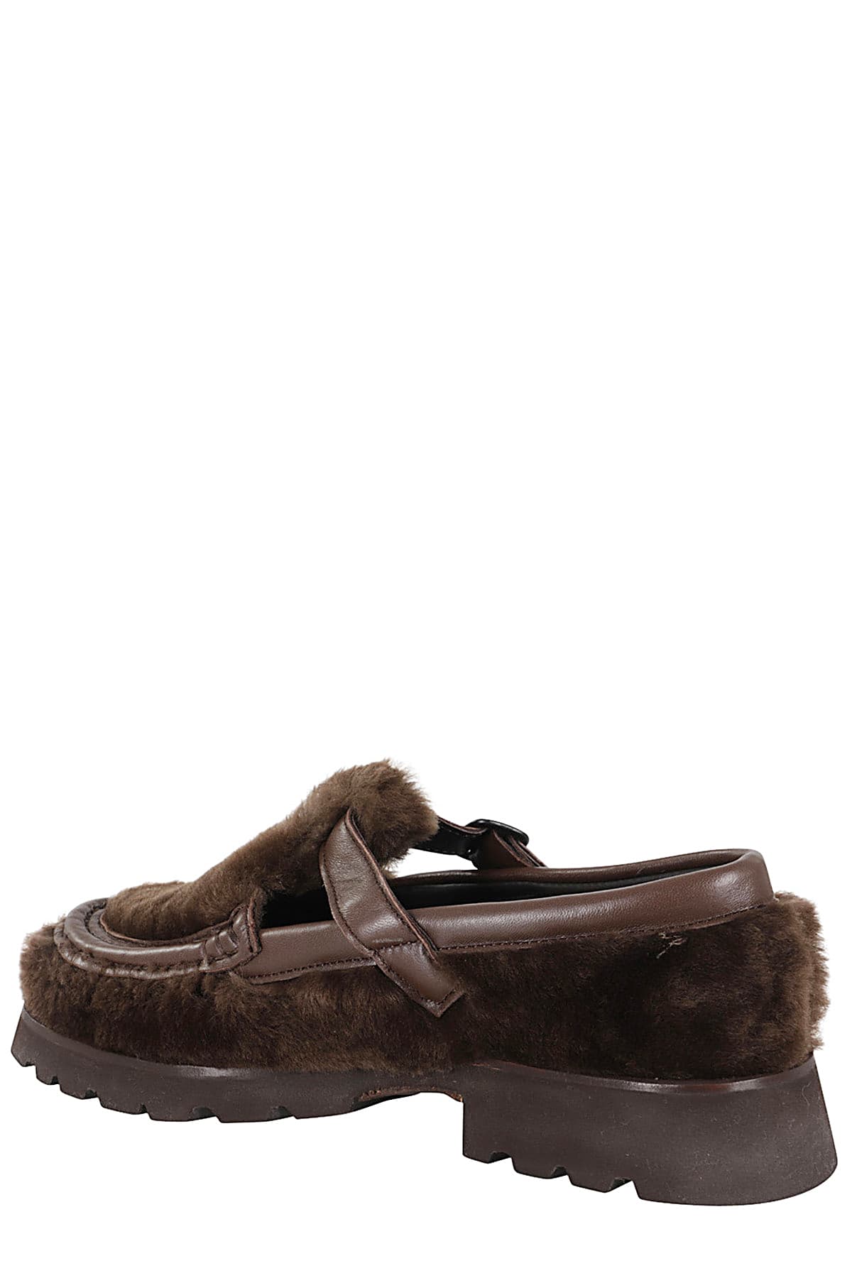 Hereu Alber Shearling Loafers In Forest Brown
