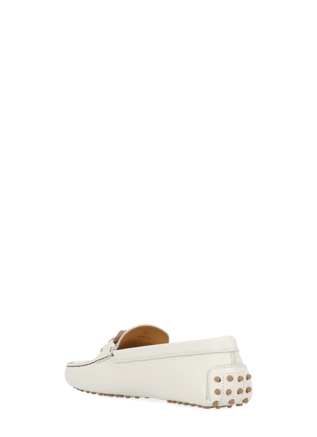 Shop Tod's Leather Loafers In Ivory