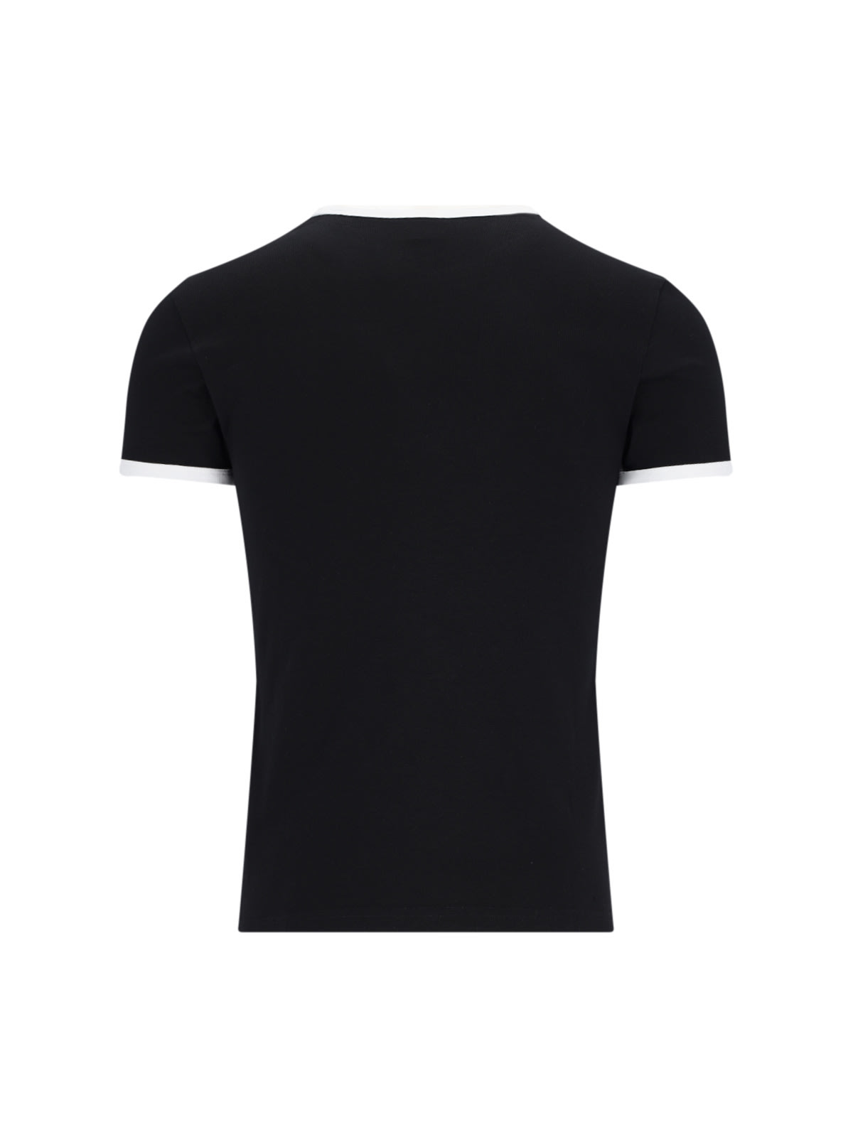 Shop Courrèges Contrast T-shirt In Black