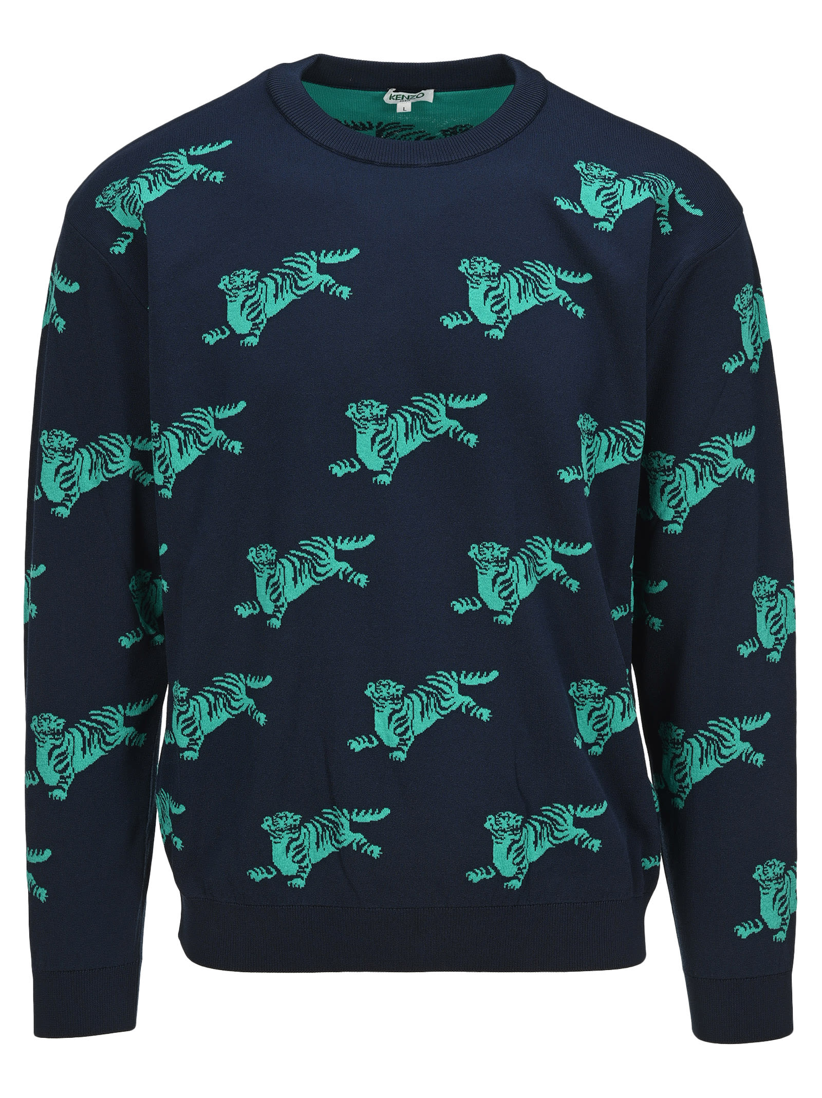 kenzo blue tiger jumper