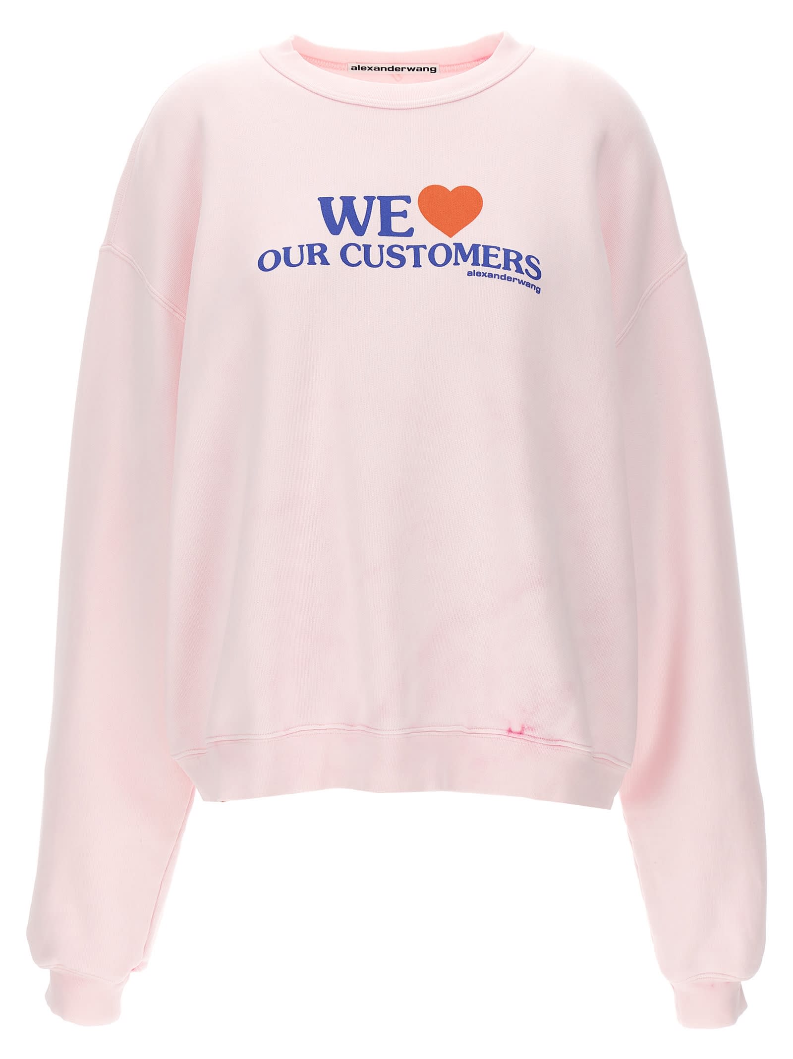 Shop Alexander Wang We Love Our Customers Sweatshirt In Pink