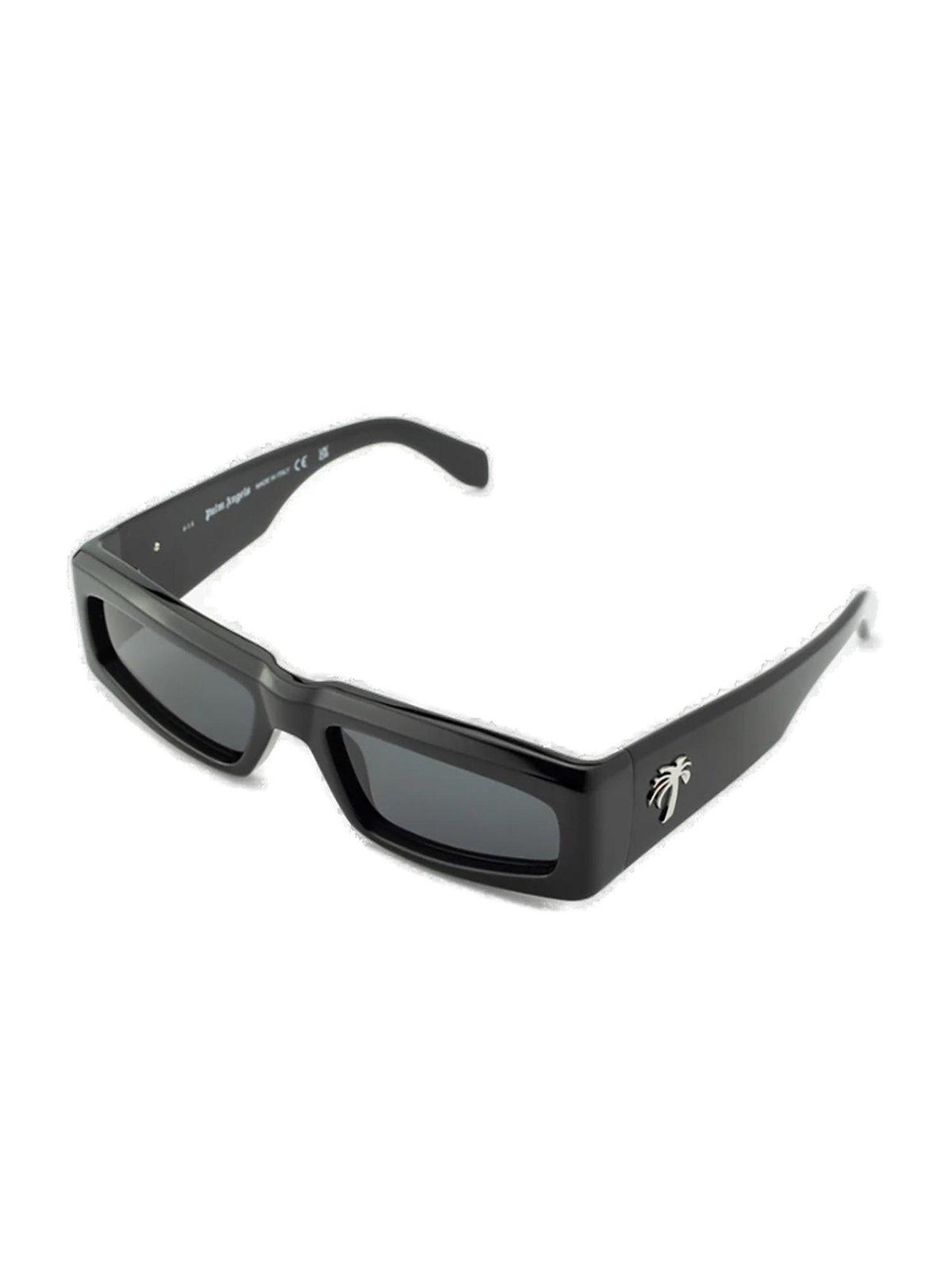 Shop Palm Angels Yreka Square Frame Sunglasses In 1007 Black