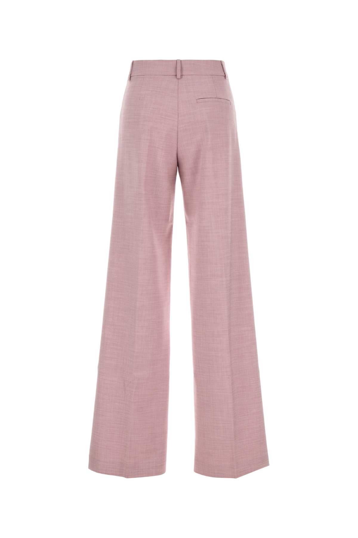 The Andamane High-waisted Wide-leg Palazzo Pant With Belt Loops In Peony